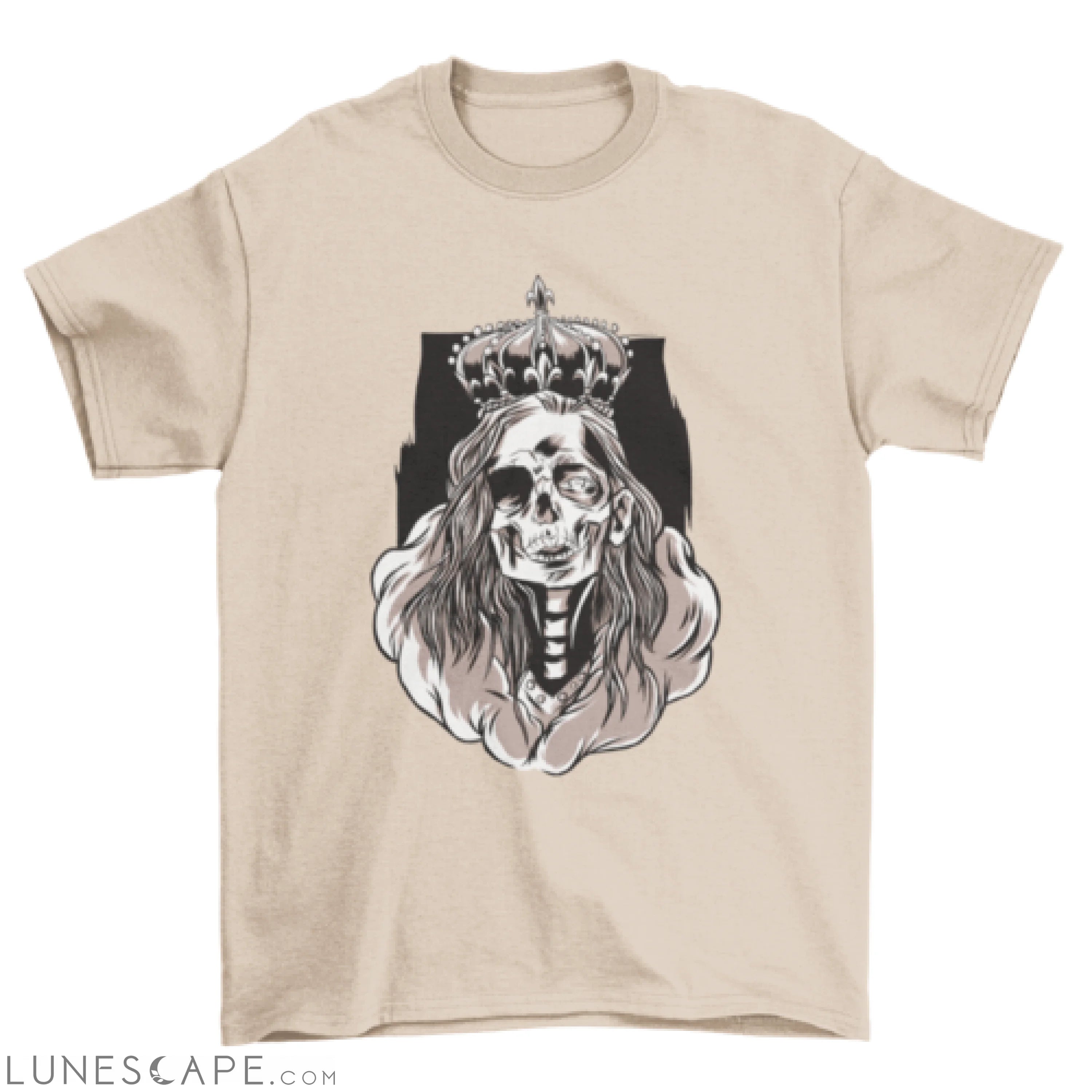 Dark Dead Death Skull Grunge Hand Drawn  Skeleton Woman Long Hair LUNESCAPE