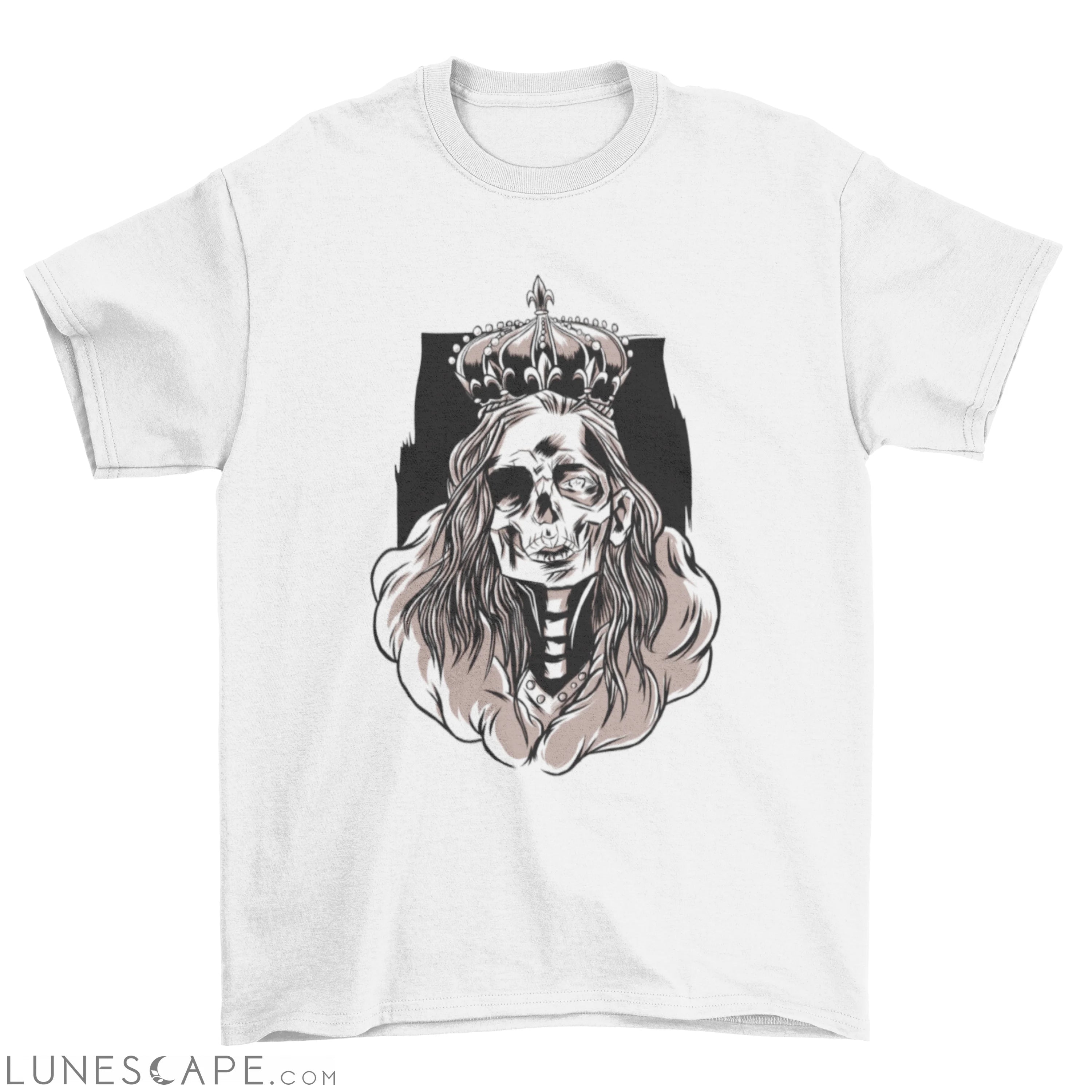 Dark Dead Death Skull Grunge Hand Drawn  Skeleton Woman Long Hair LUNESCAPE