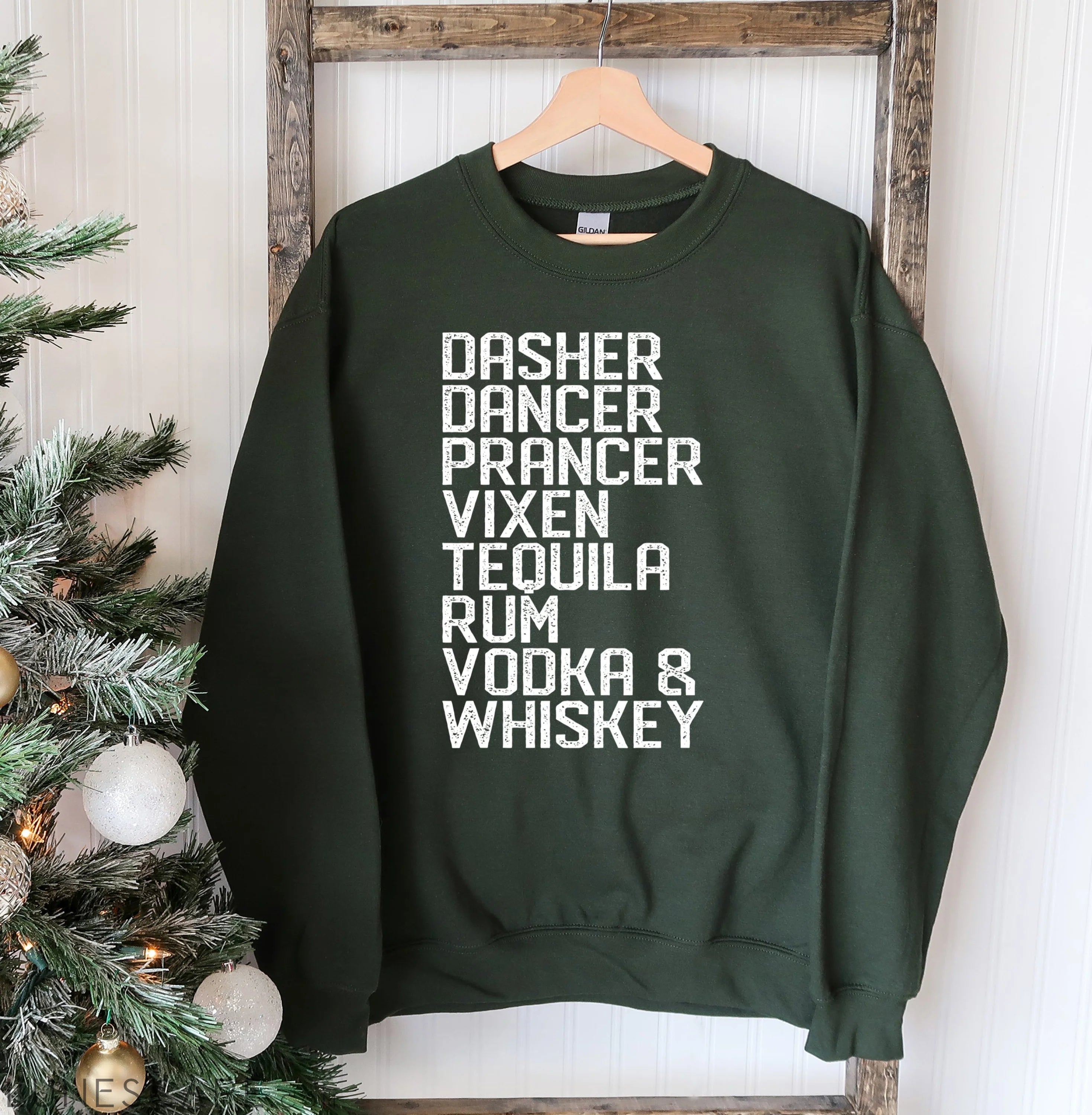 Dasher Dancer Christmas Sweatshirt LUNESCAPE