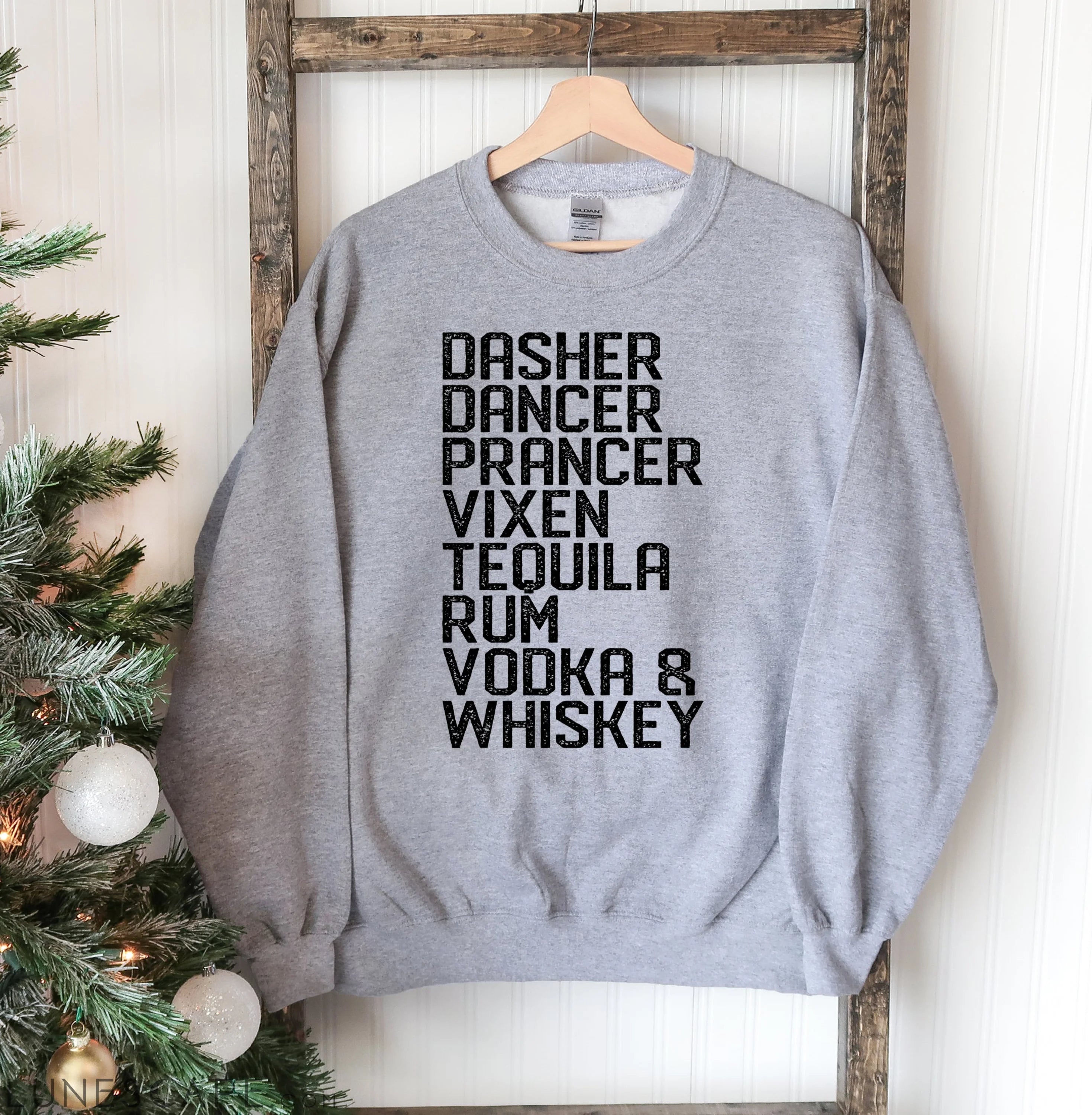 Dasher Dancer Christmas Sweatshirt LUNESCAPE