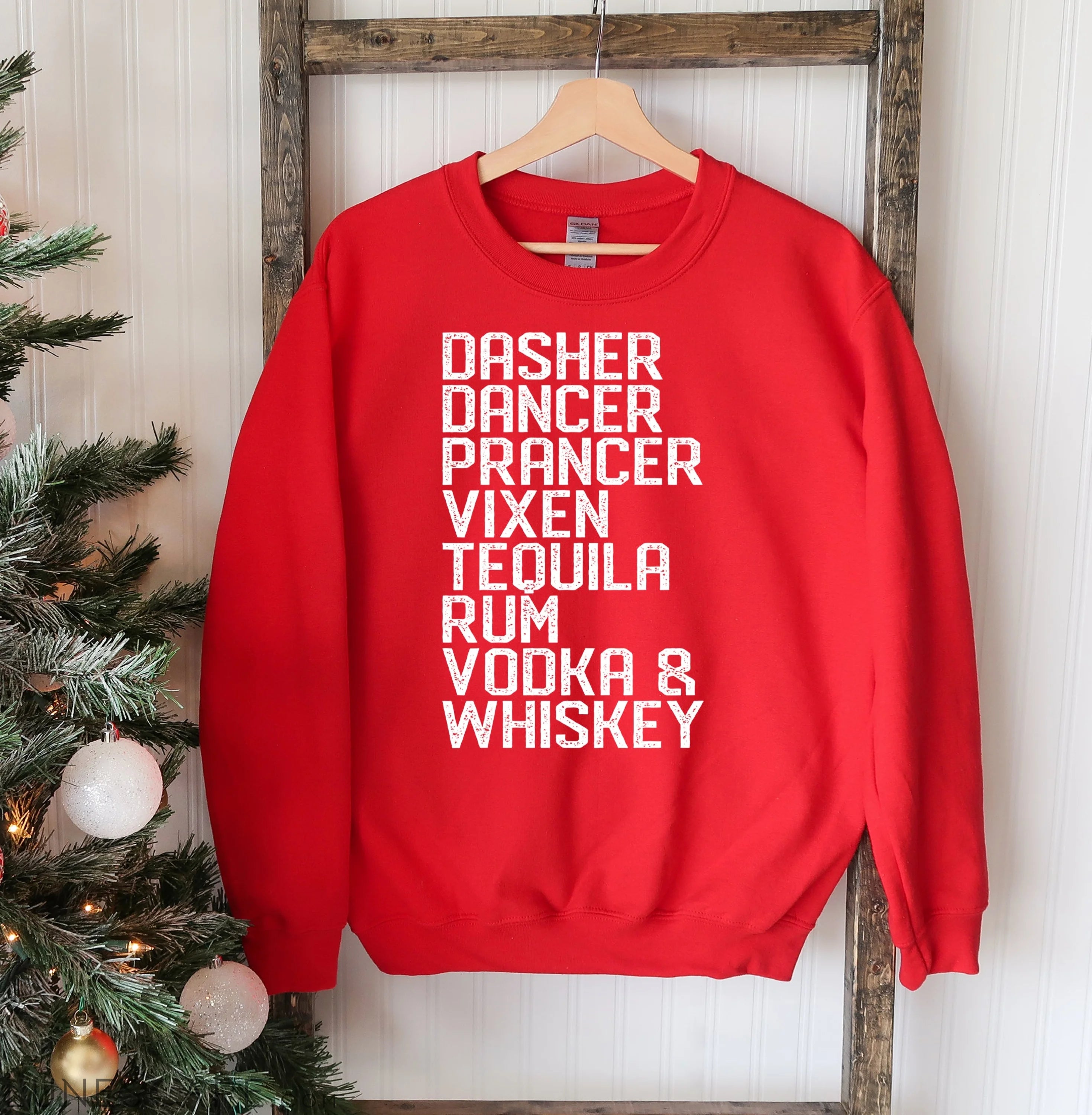 Dasher Dancer Christmas Sweatshirt LUNESCAPE