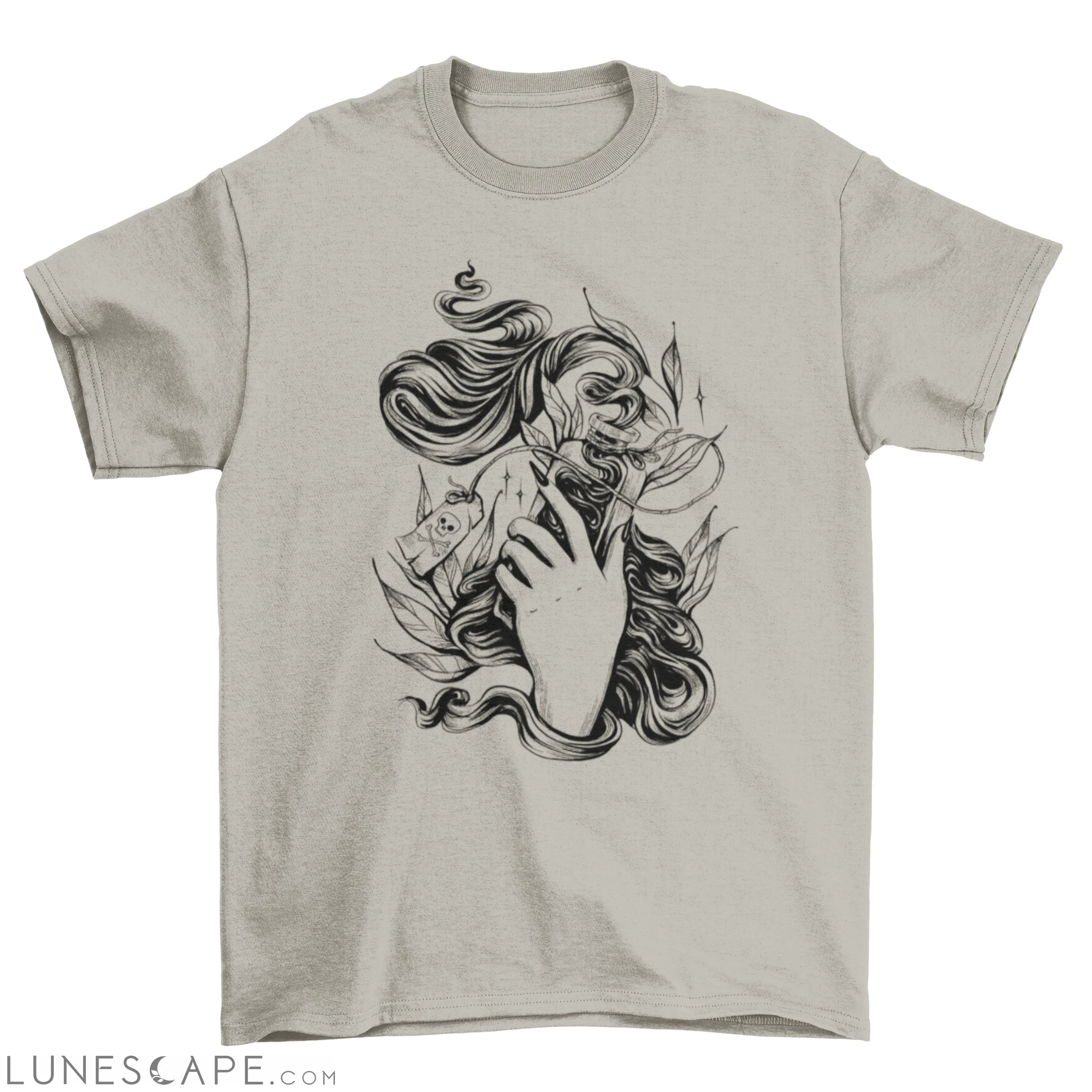 Death potion drawing t-shirt LUNESCAPE