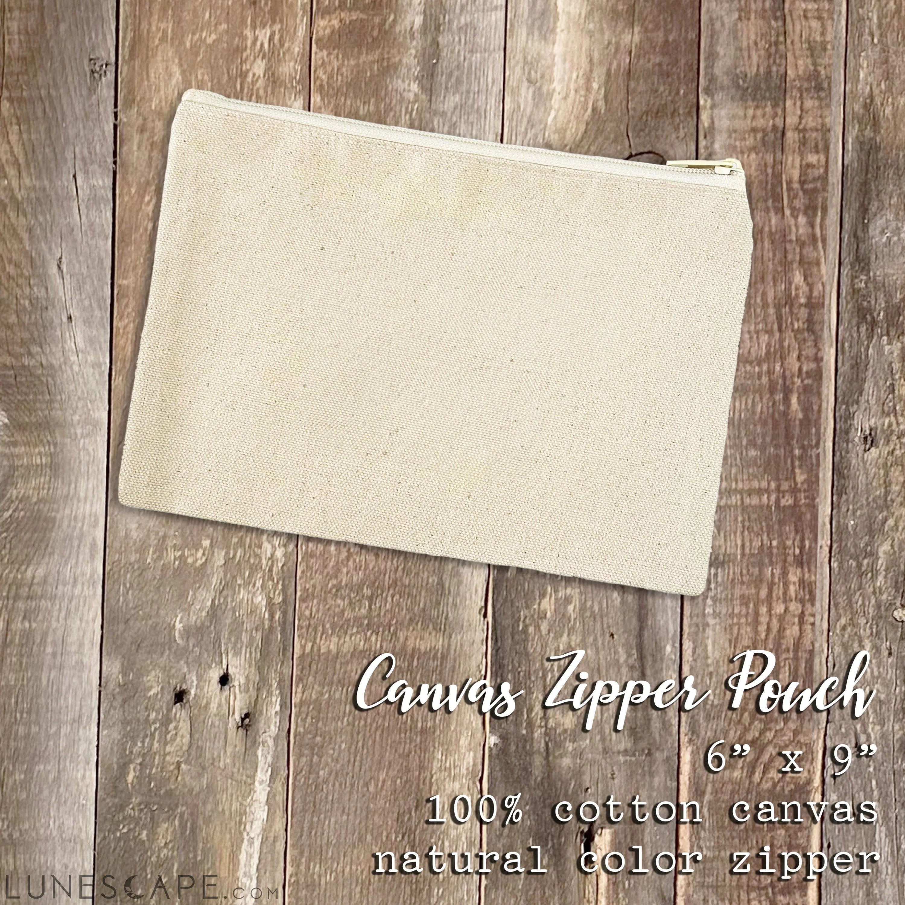 Denim Heart - Valentine's Day Canvas Zipper Pouch LUNESCAPE