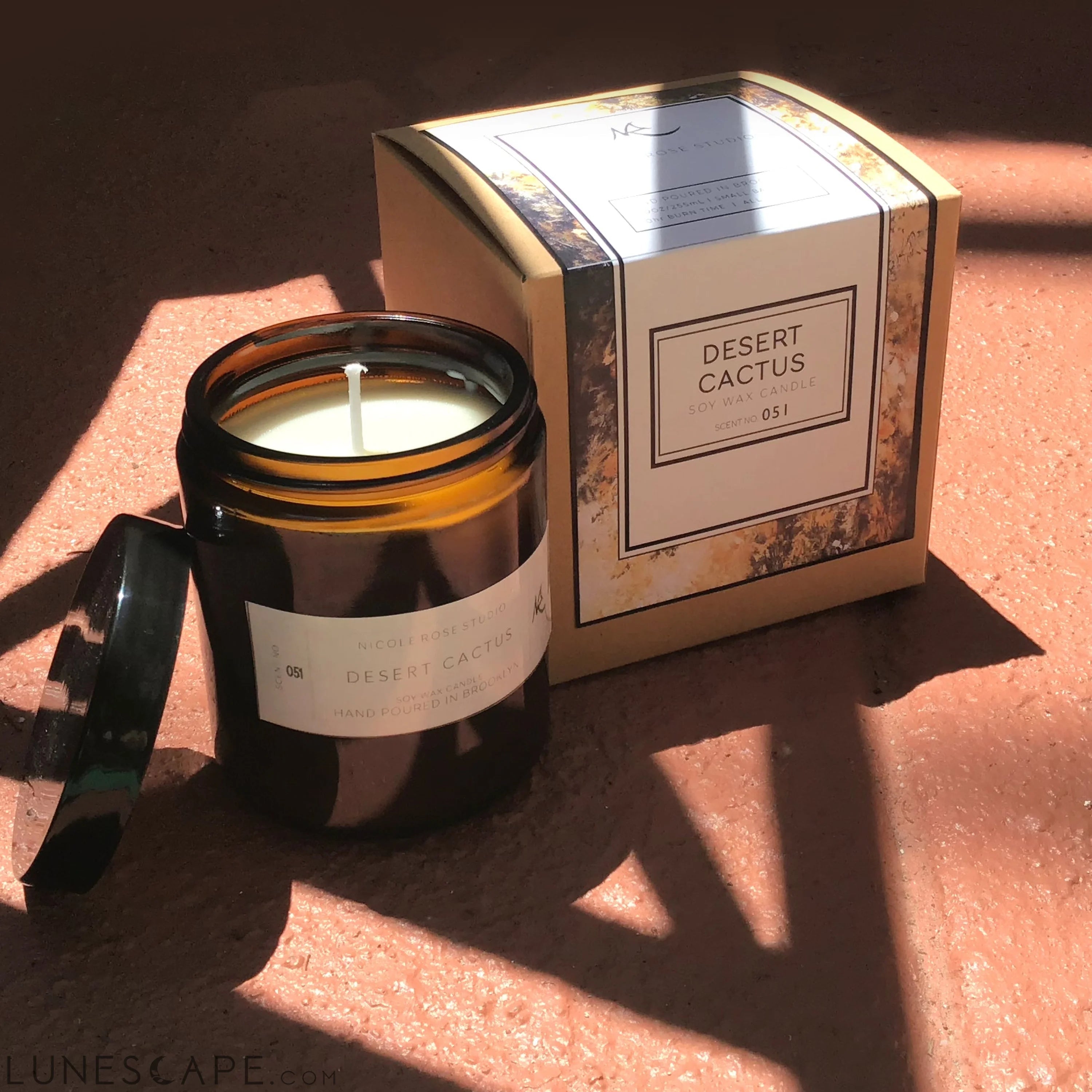 Desert Cactus Scented Soy Wax Candle LUNESCAPE