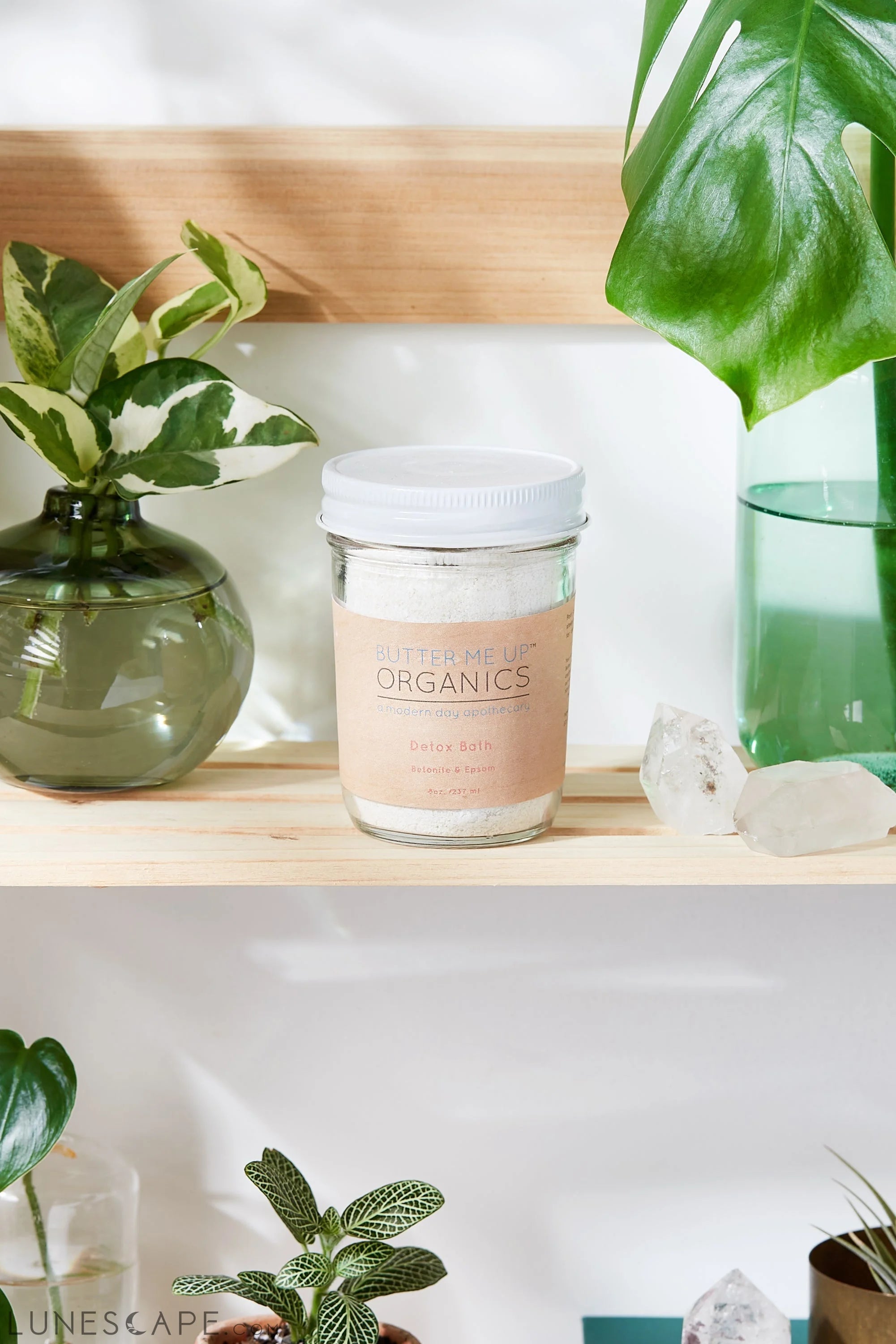 Detox Bath Epsom Salt Clay Essential Oil Soak Organic Vegan LUNESCAPE