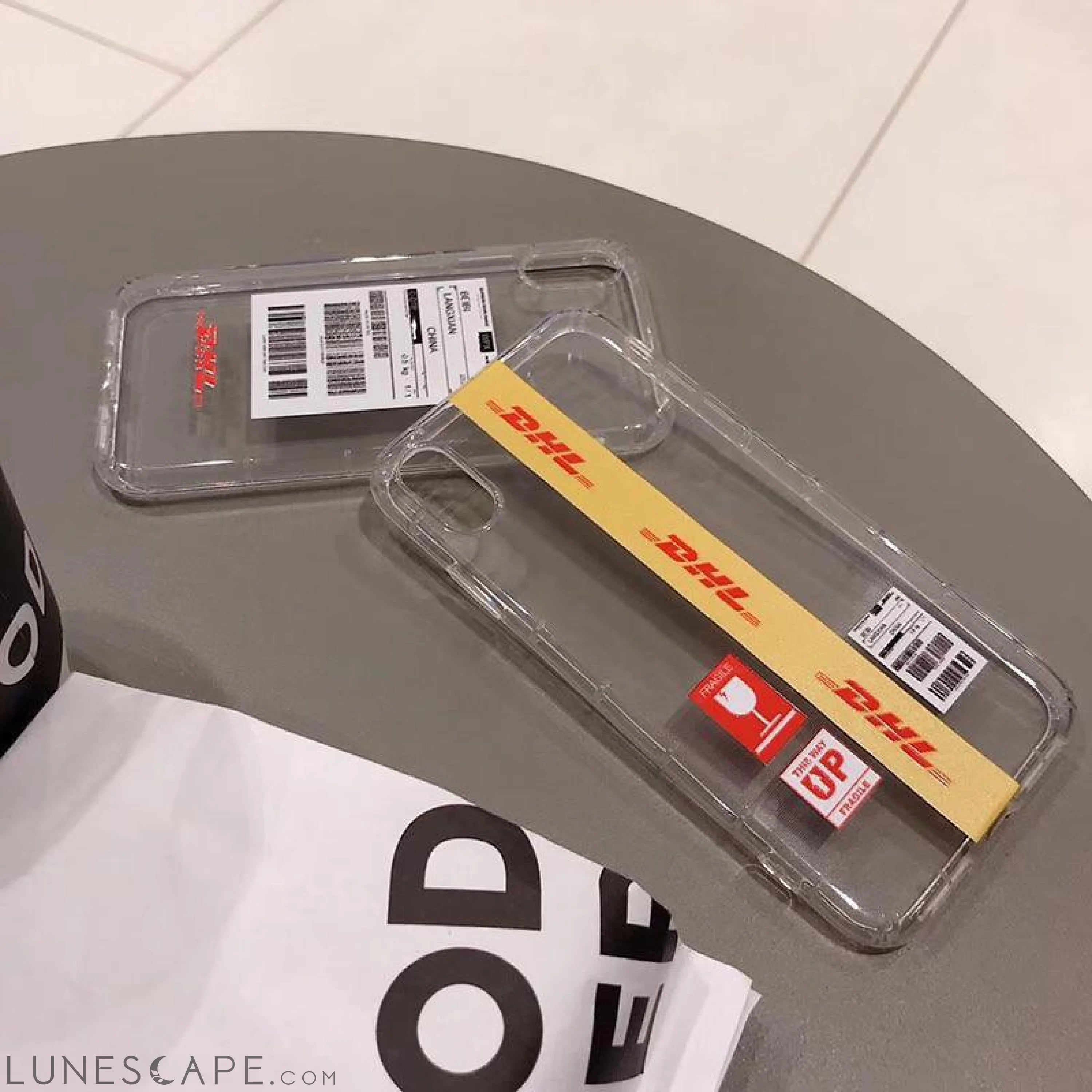 DHL Shipping Label iPhone Case LUNESCAPE
