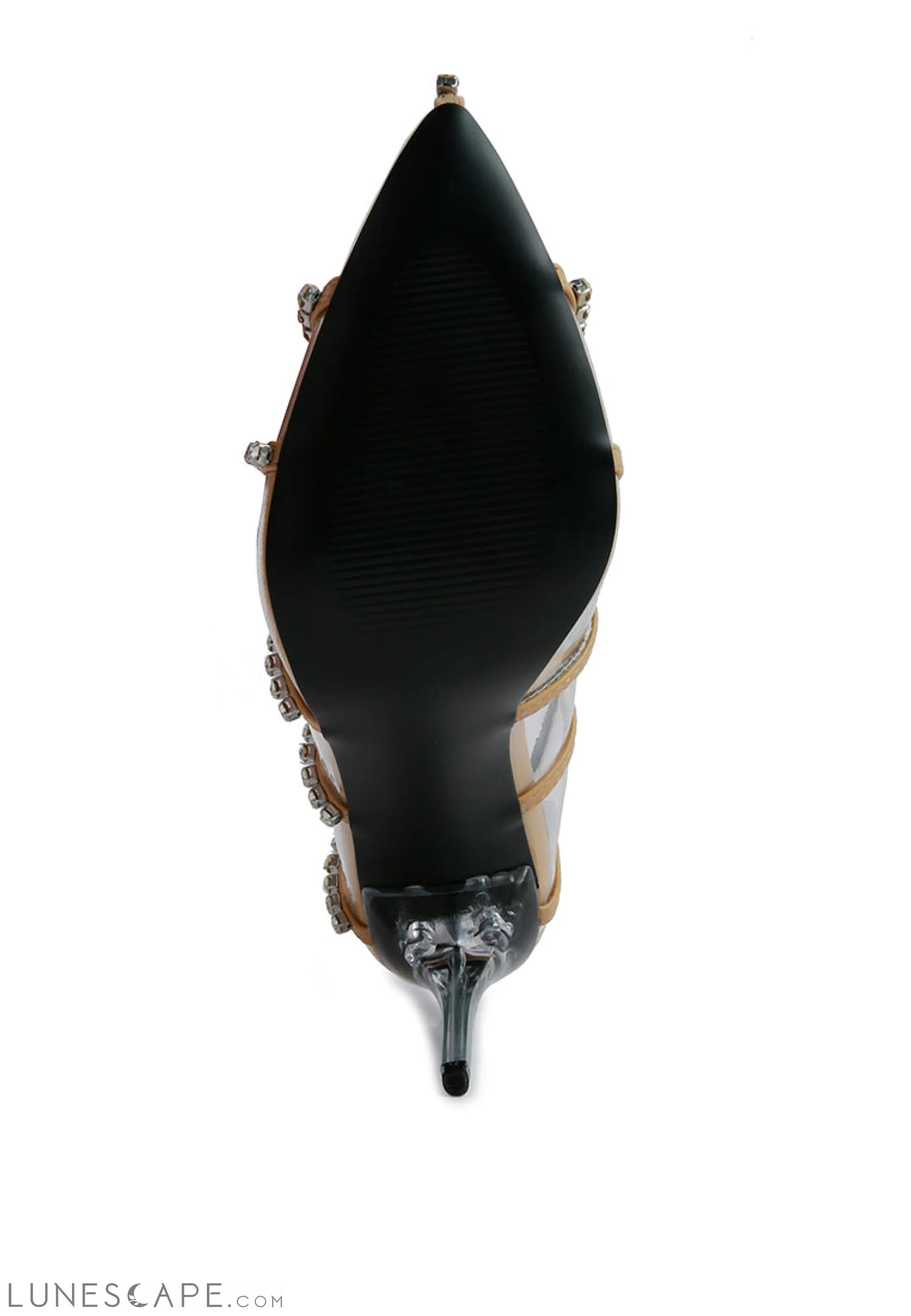 Diamante Clear Stiletto Heel Pumps LUNESCAPE