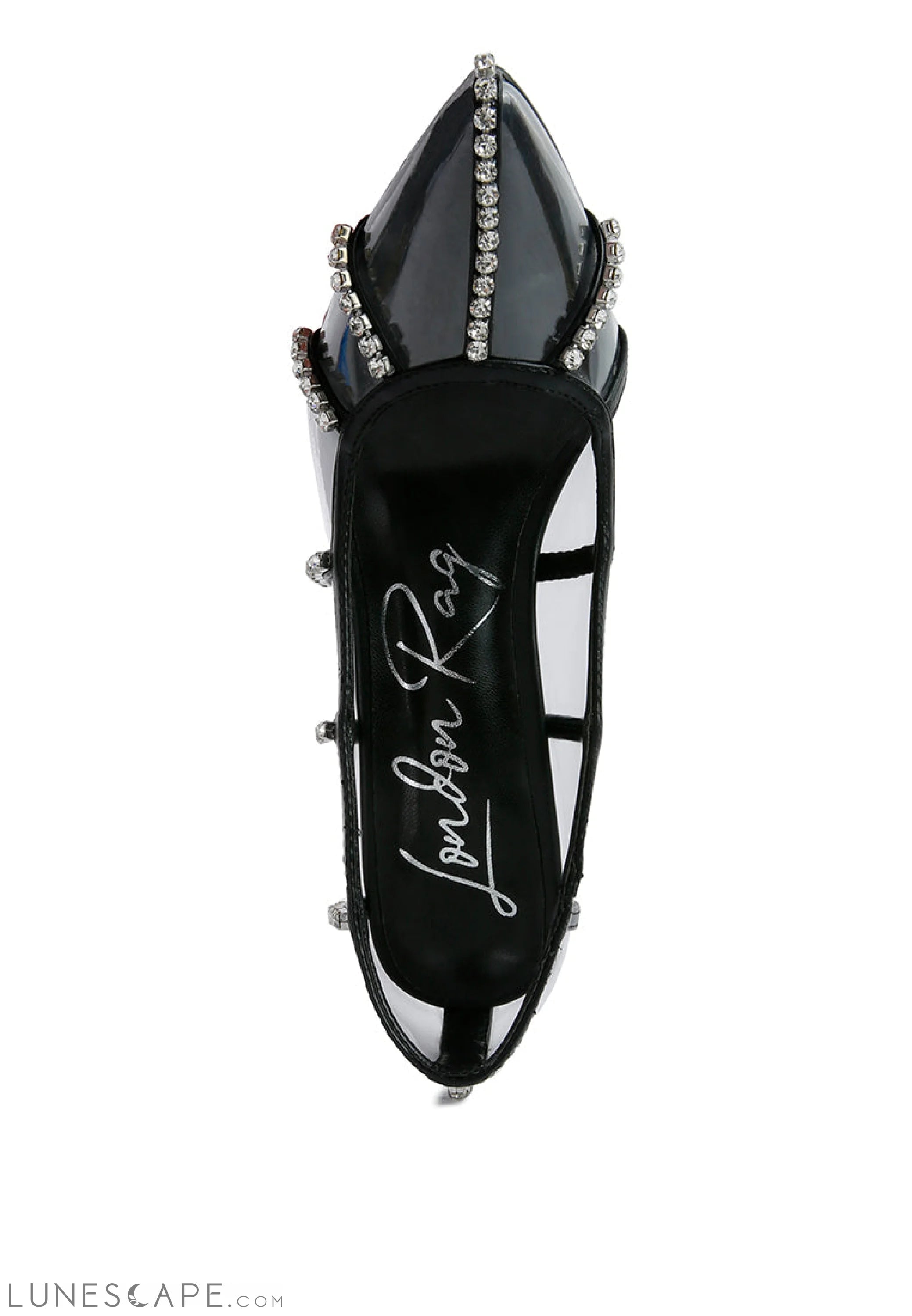 Diamante Clear Stiletto Heel Pumps LUNESCAPE