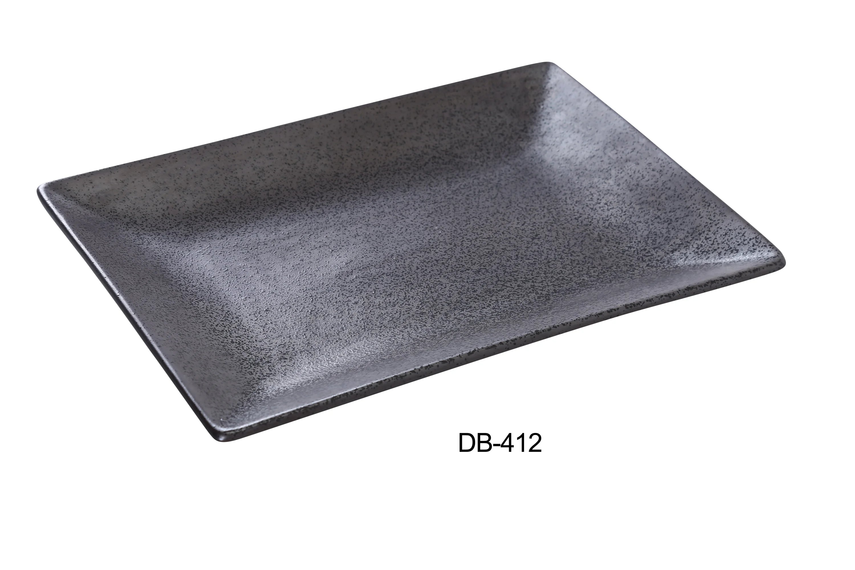 Diamond Black Collection 12" X 8.5" Rectangular Plate LUNESCAPE