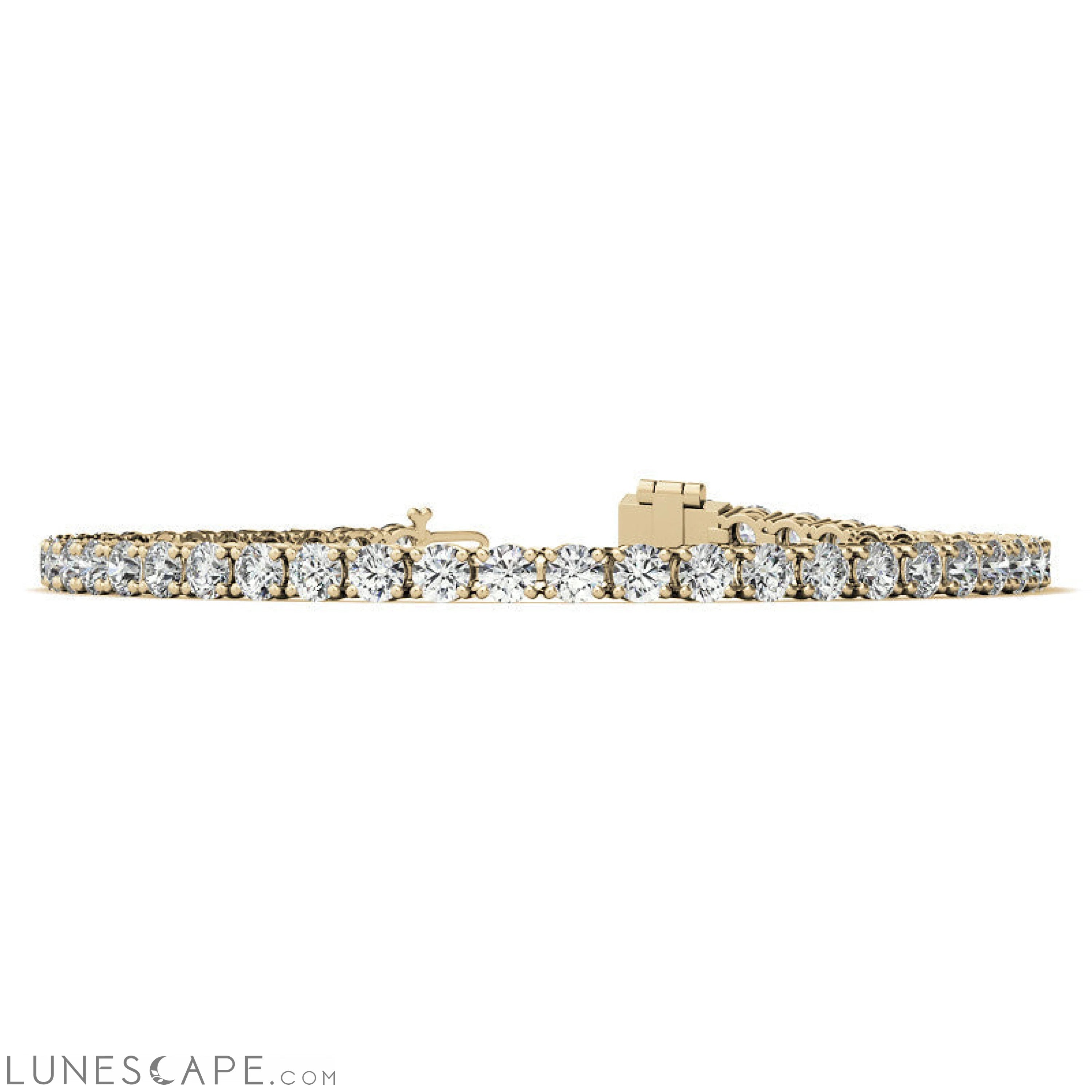 Diamond Tennis Bracelet in 14kt White/Yellow Gold (G/Vs) AGI Certified LUNESCAPE