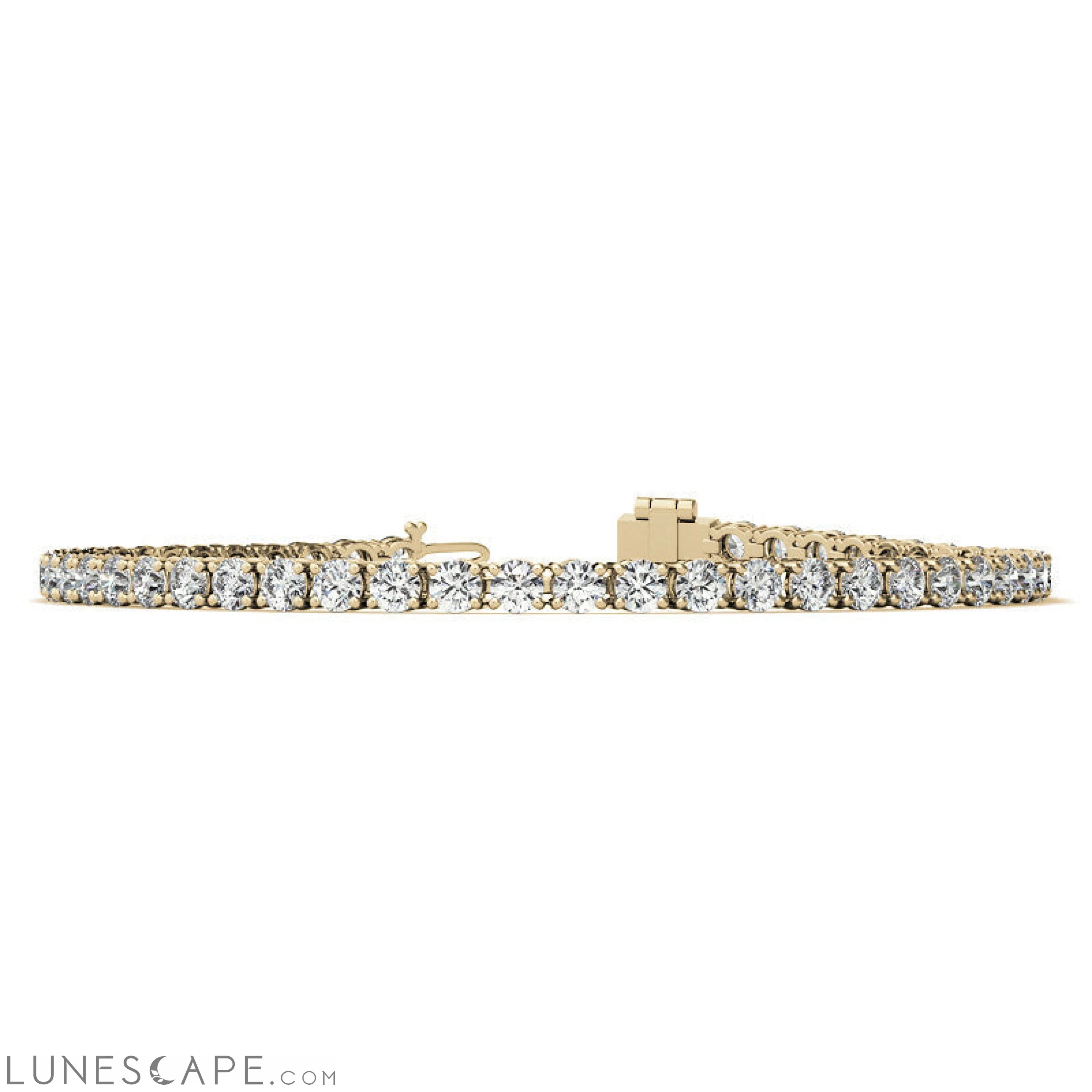 Diamond Tennis Bracelet in 14kt White/Yellow Gold (G/Vs) AGI Certified LUNESCAPE