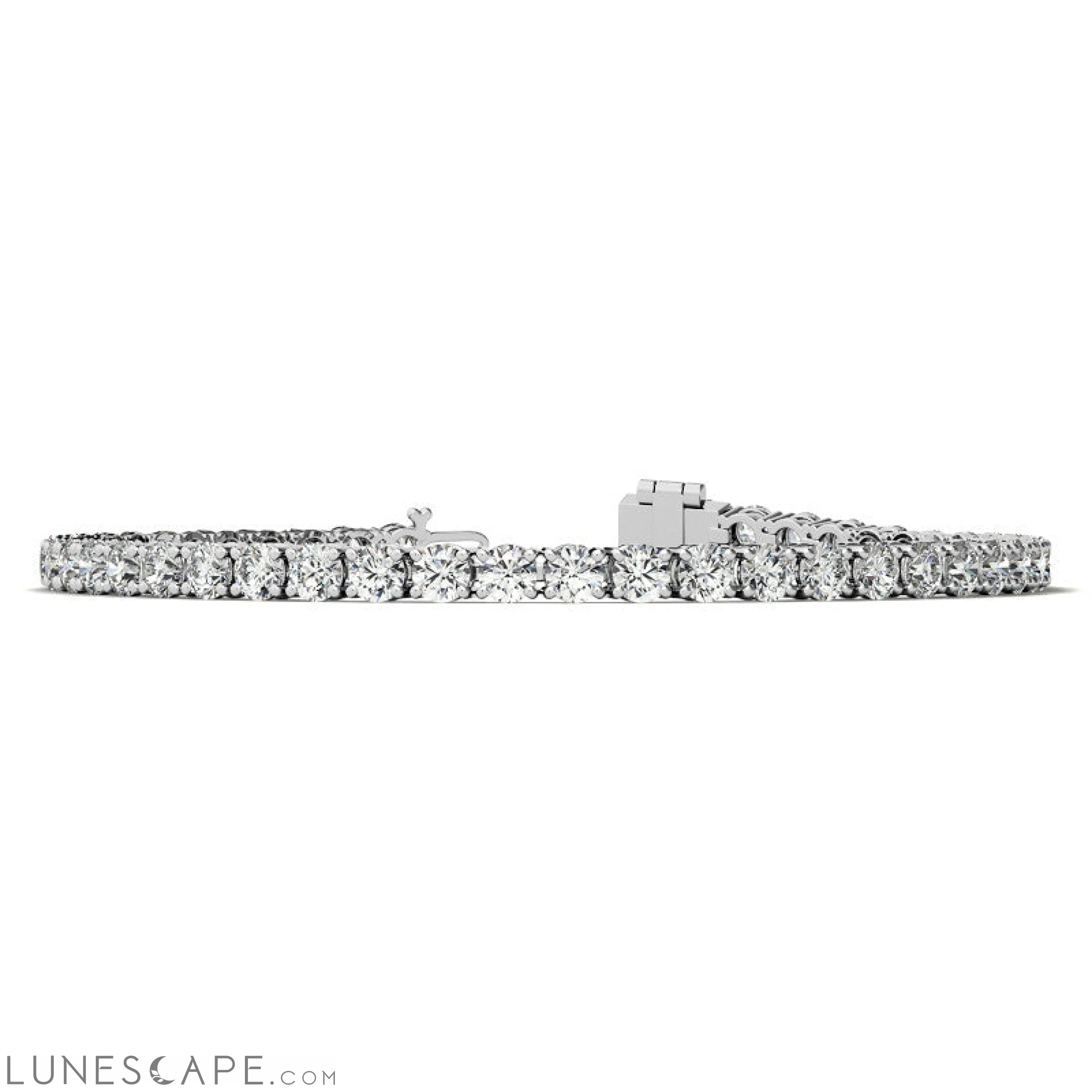 Diamond Tennis Bracelet in 14kt White/Yellow Gold (G/Vs) AGI Certified LUNESCAPE