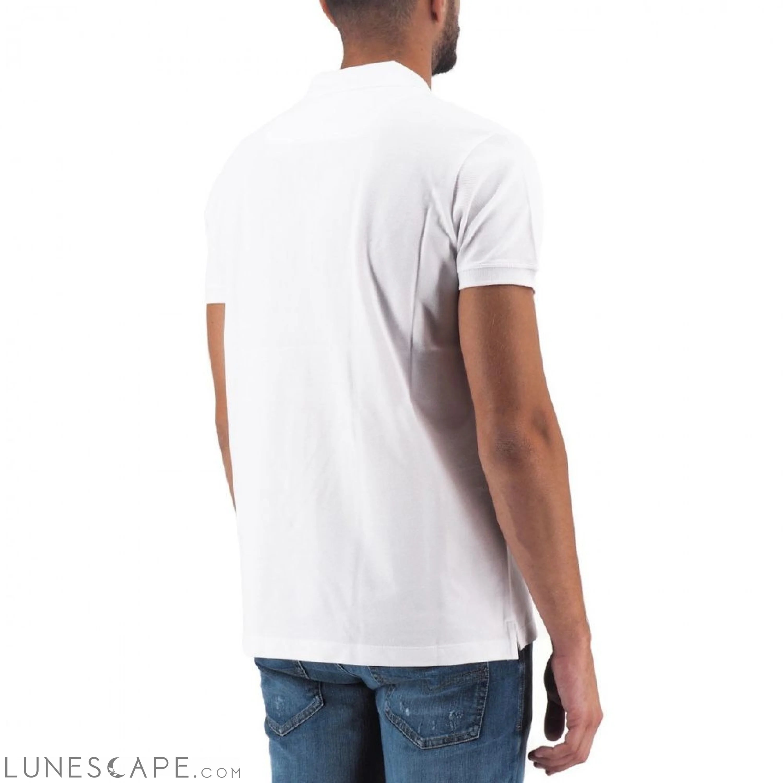 Diesel Elegant White Cotton Polo Shirt with Contrasting Logo LUNESCAPE