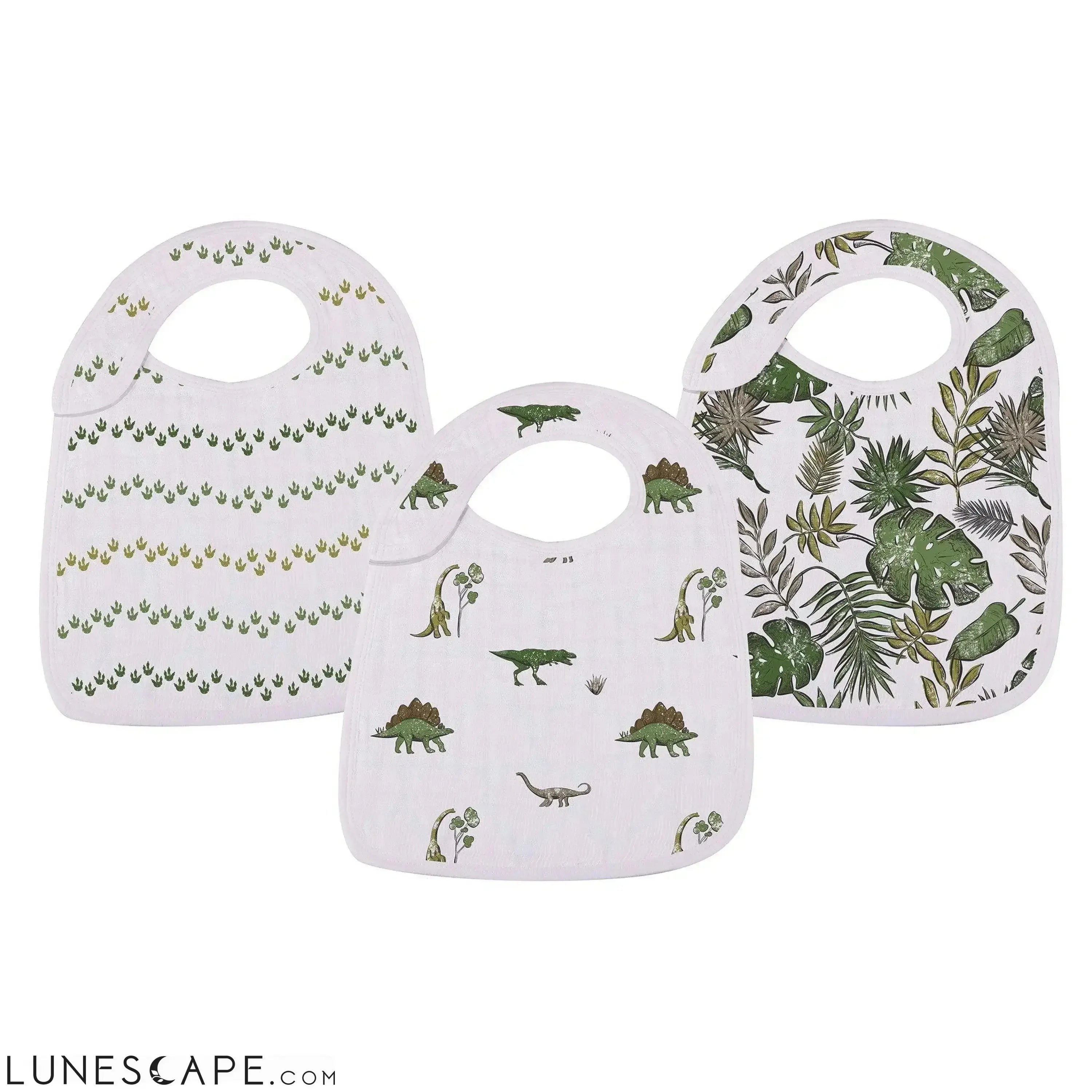 Dino Days Snap Bibs - Set of 3 LUNESCAPE