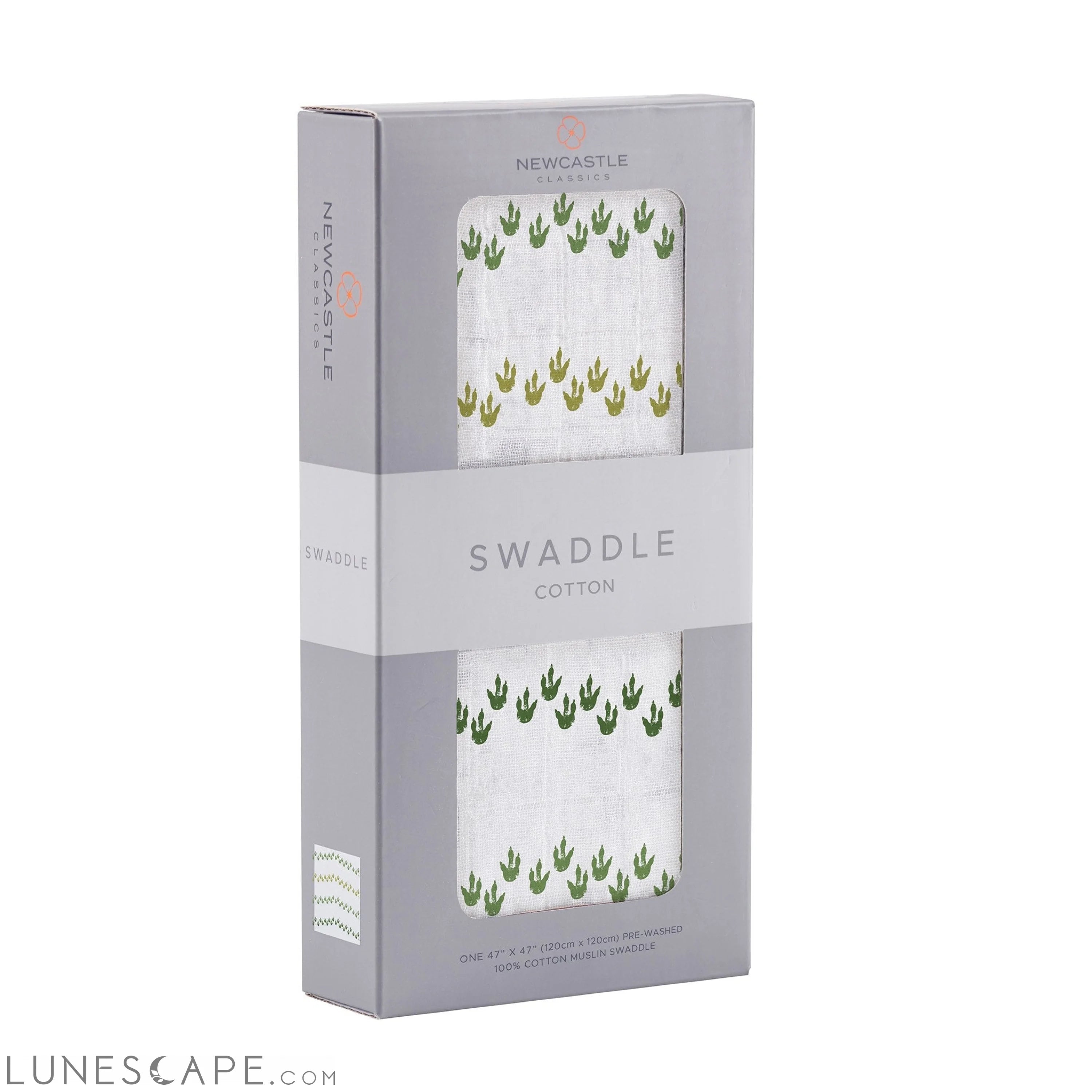 Dino Feet Cotton Muslin Swaddle LUNESCAPE