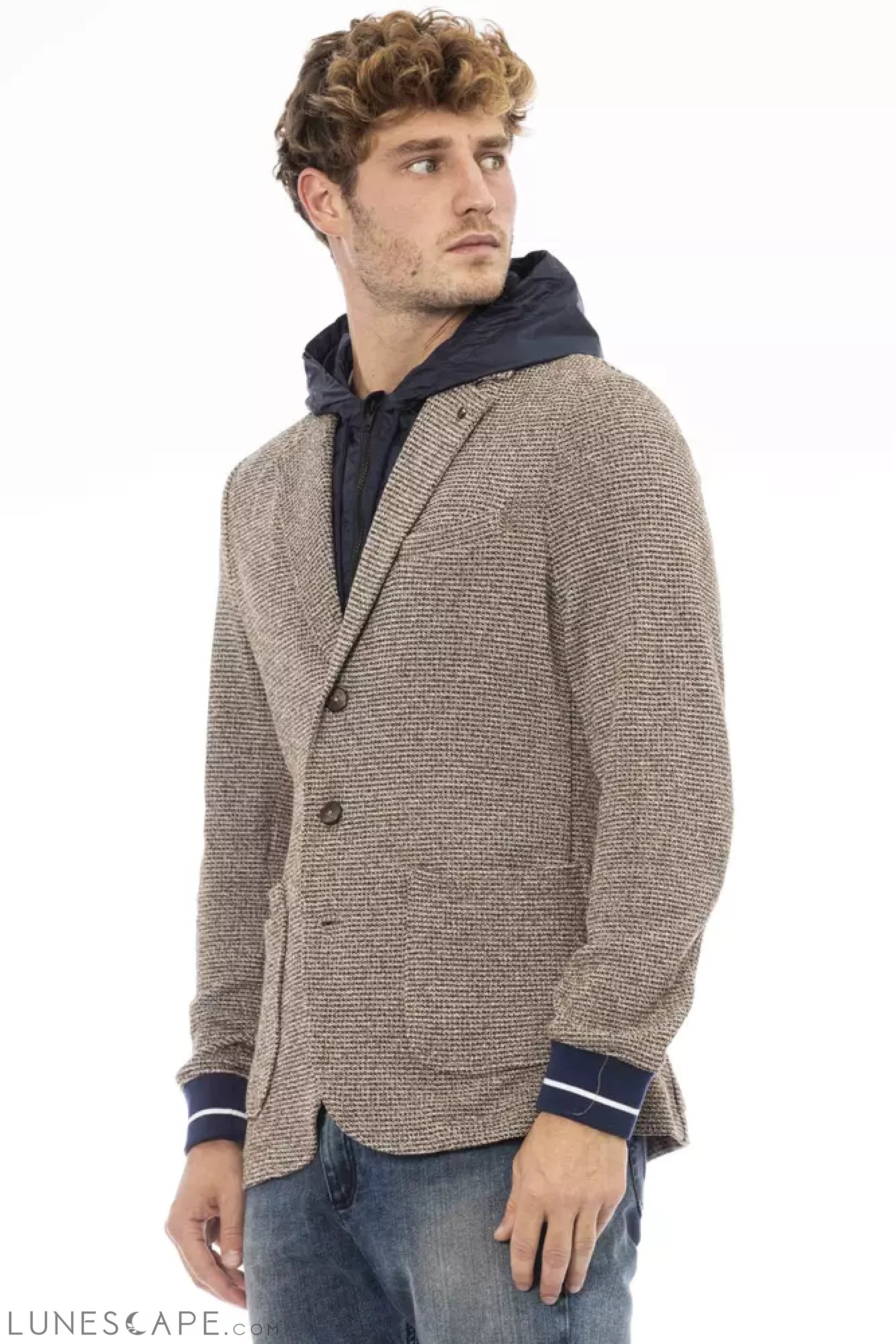 Distretto12 Chic Waterproof Hooded Fabric Jacket LUNESCAPE