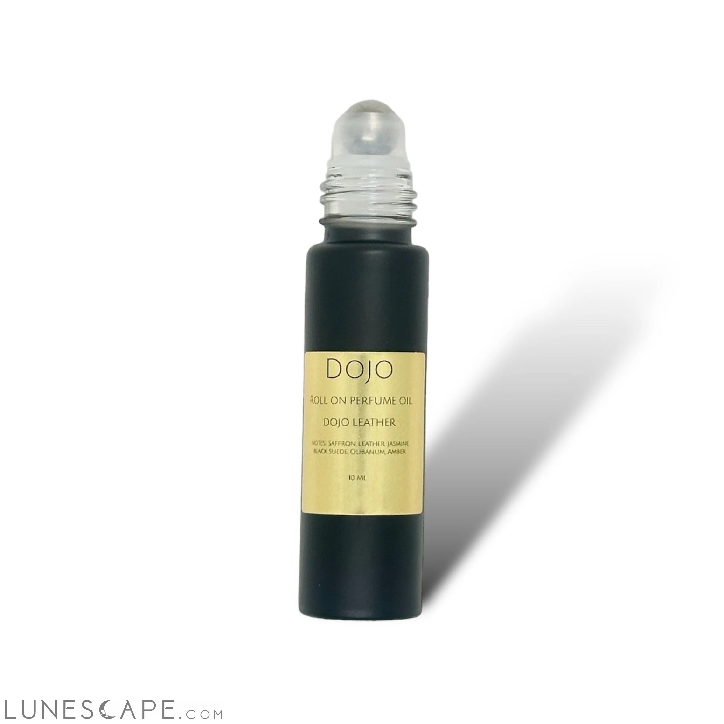 Dojo Leather Luxury Roll on Oil - Black Suede, Leather, Jasmine Notes LUNESCAPE