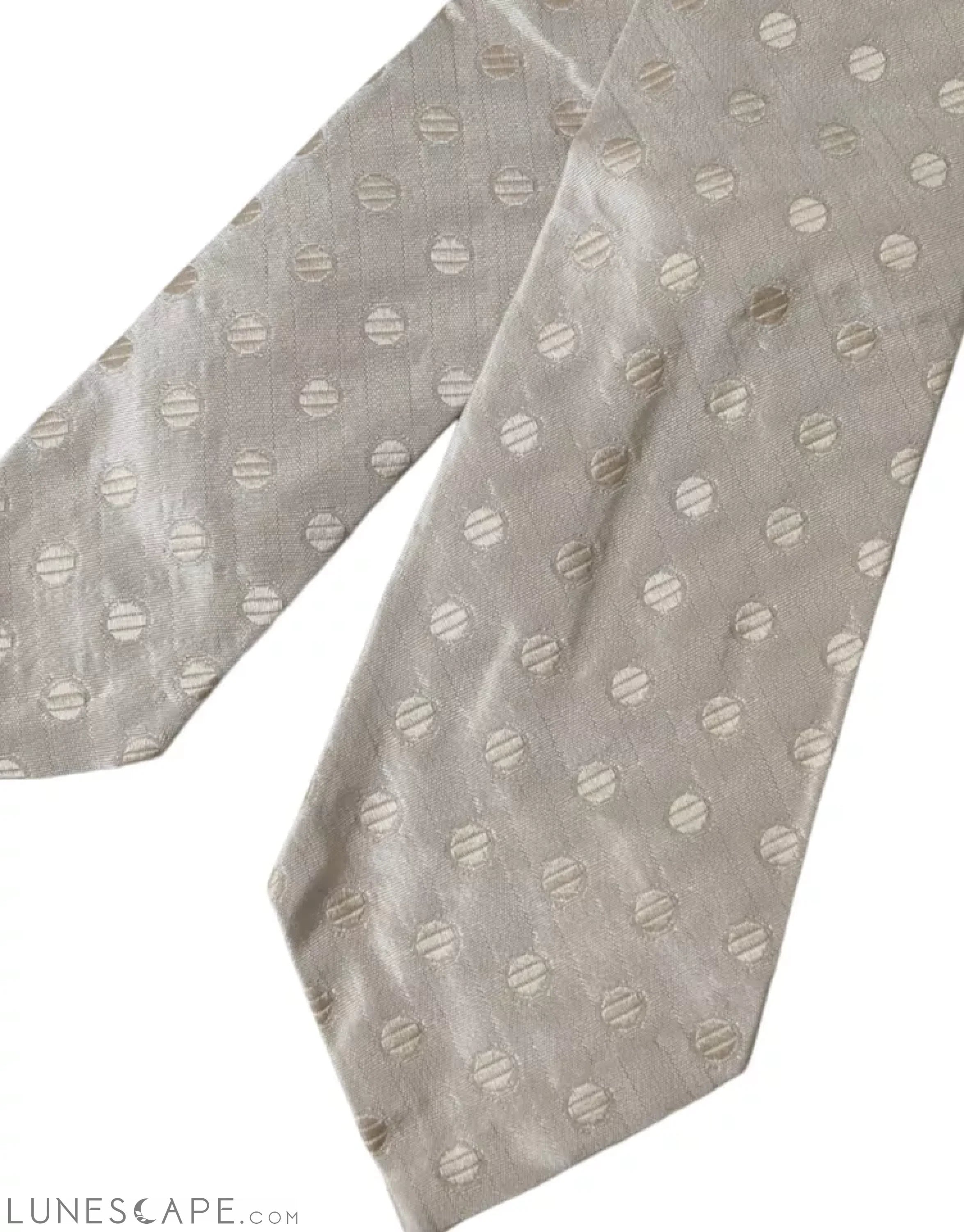 Dolce & Gabbana Beige Dotted Silk Classic Adjustable Men Tie LUNESCAPE