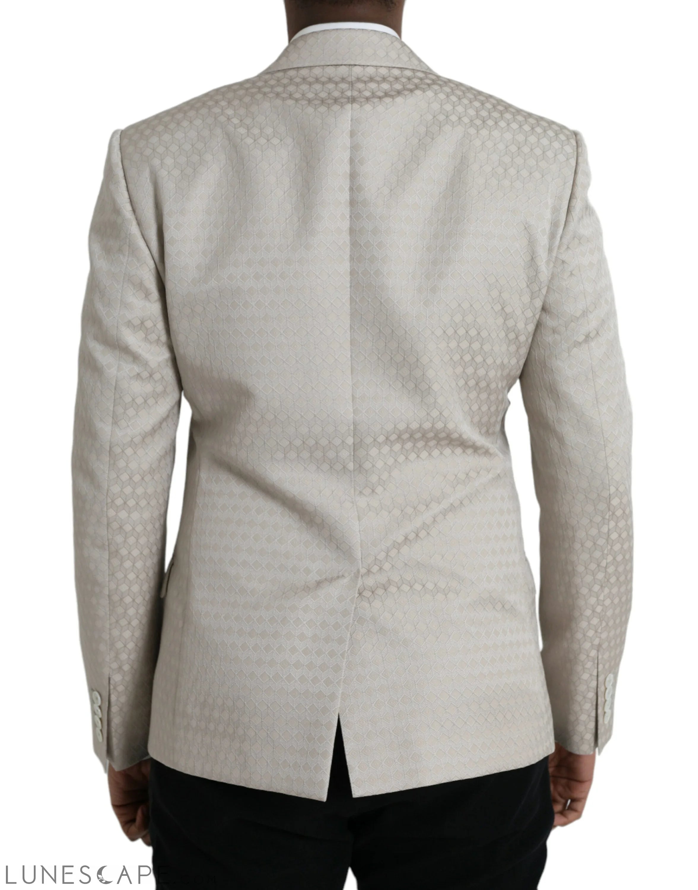 Dolce & Gabbana Beige MARTINI Single Breasted Coat Blazer LUNESCAPE