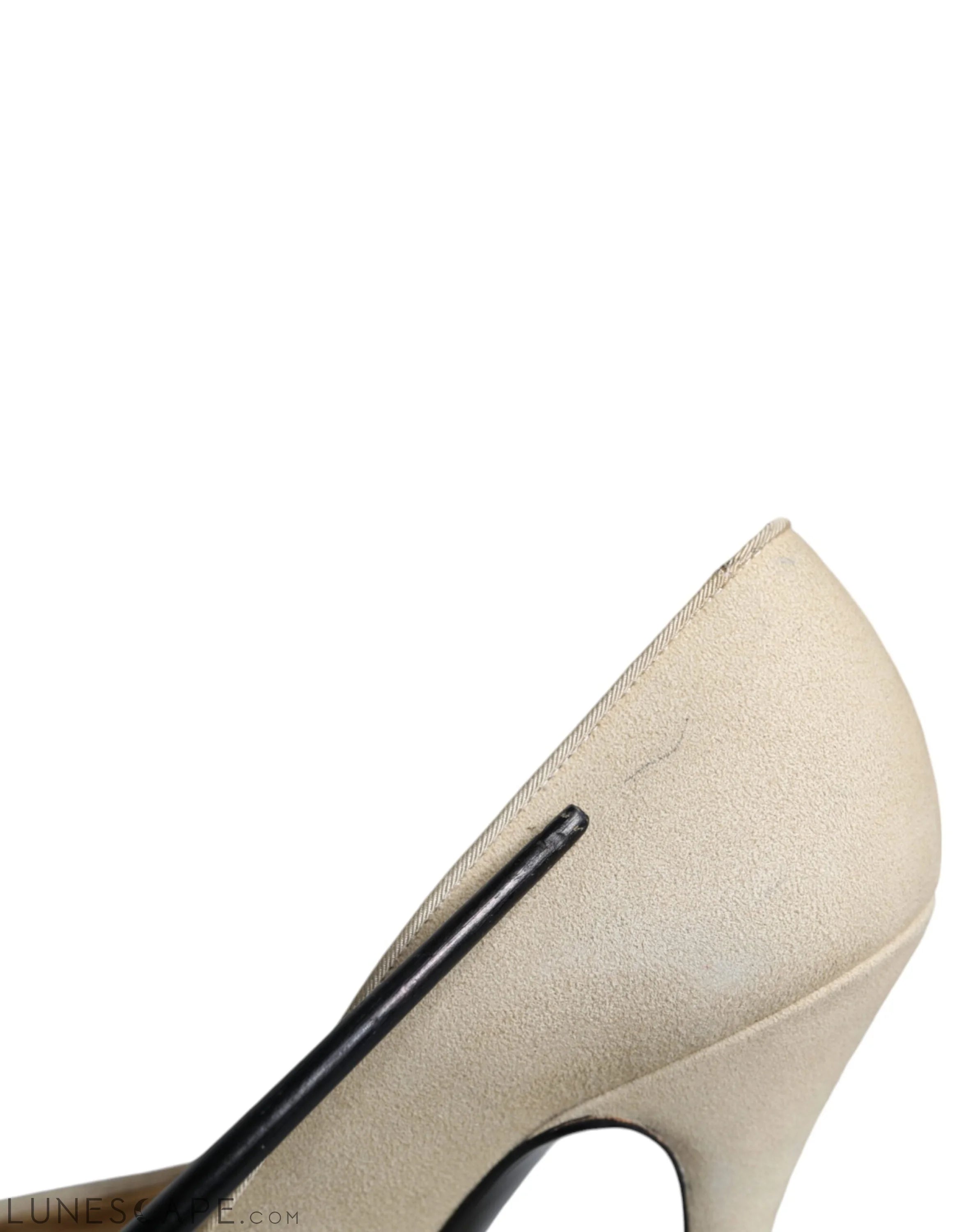 Dolce & Gabbana Beige Suede Leather High-Heel Pump LUNESCAPE