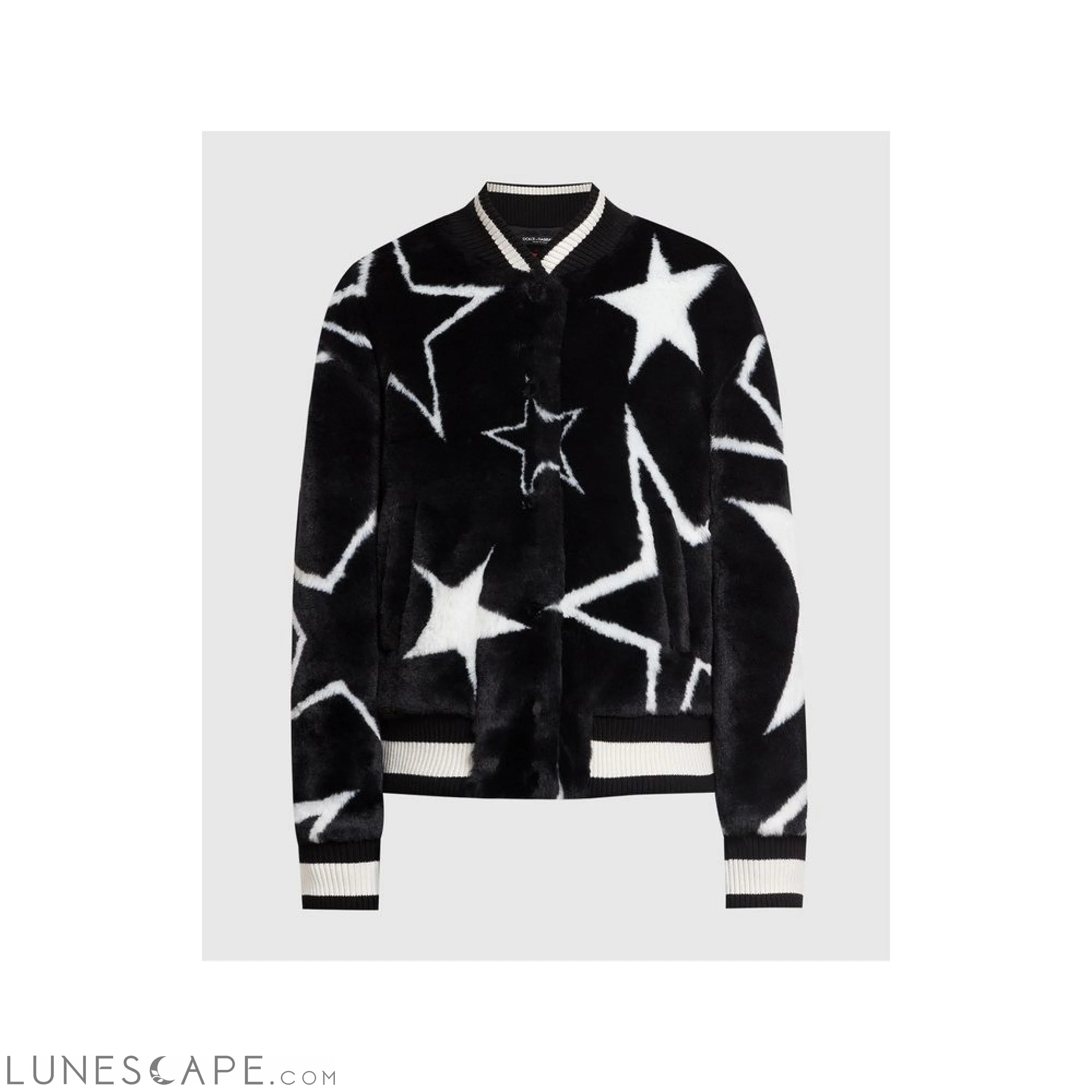 Dolce & Gabbana Black Acrylic Coat LUNESCAPE