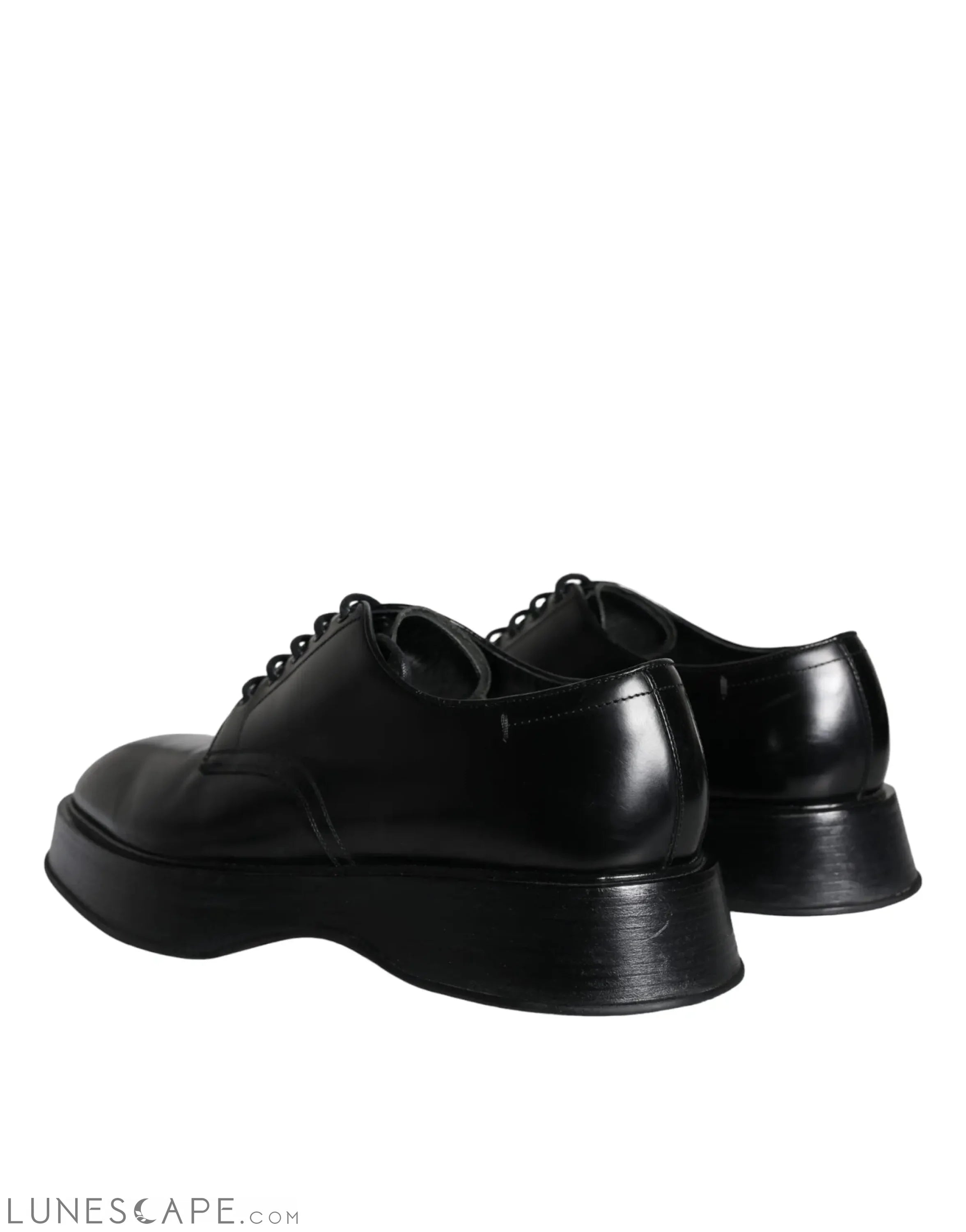 Dolce & Gabbana Black Calf Leather Derby Formal Dress Shoes LUNESCAPE