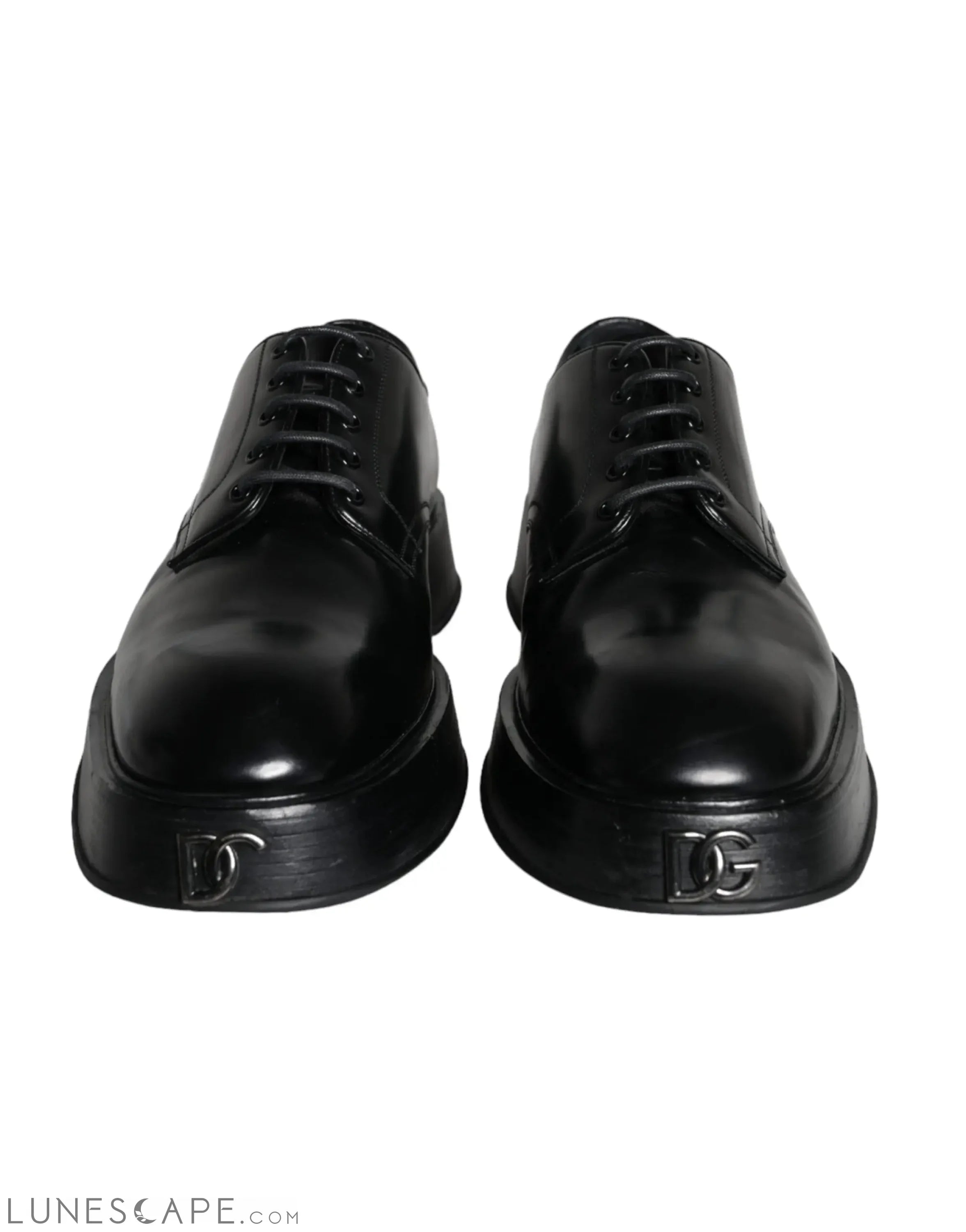 Dolce & Gabbana Black Calf Leather Derby Formal Dress Shoes LUNESCAPE