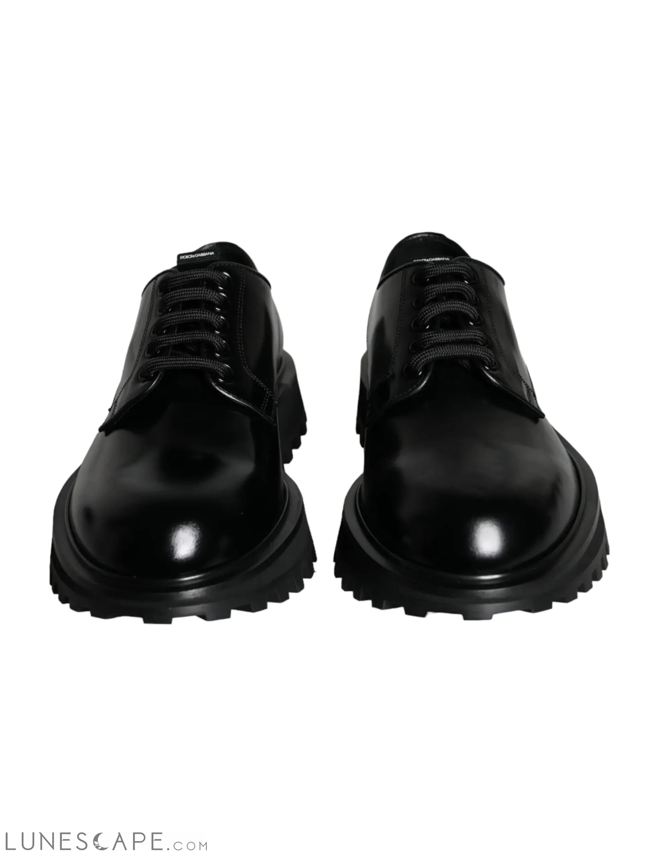 Dolce & Gabbana Black Calf Leather Derby Formal Dress Shoes LUNESCAPE