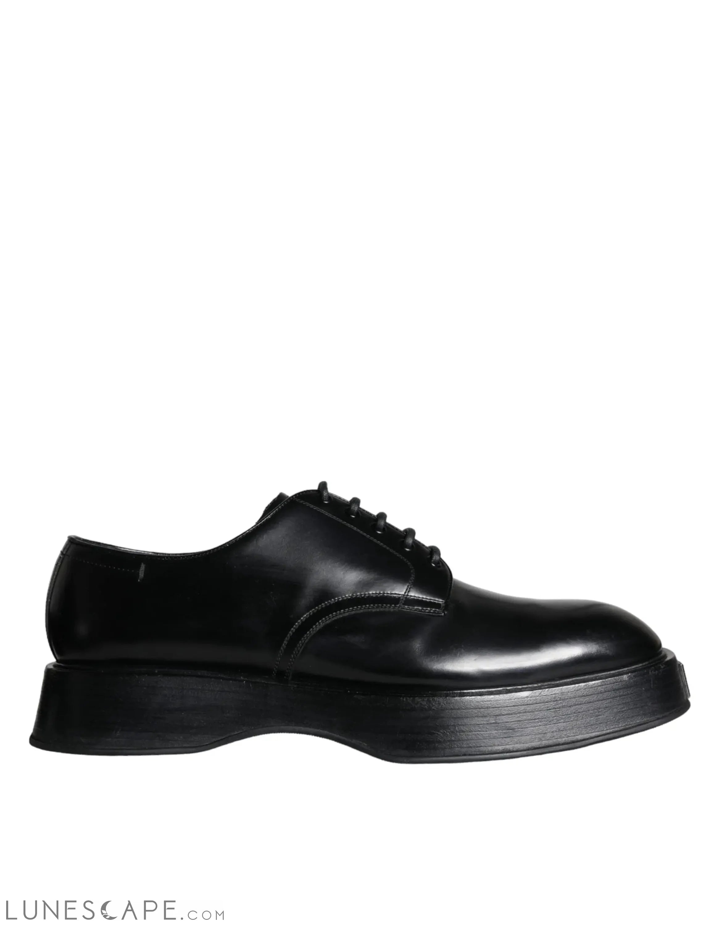 Dolce & Gabbana Black Calf Leather Derby Formal Dress Shoes LUNESCAPE