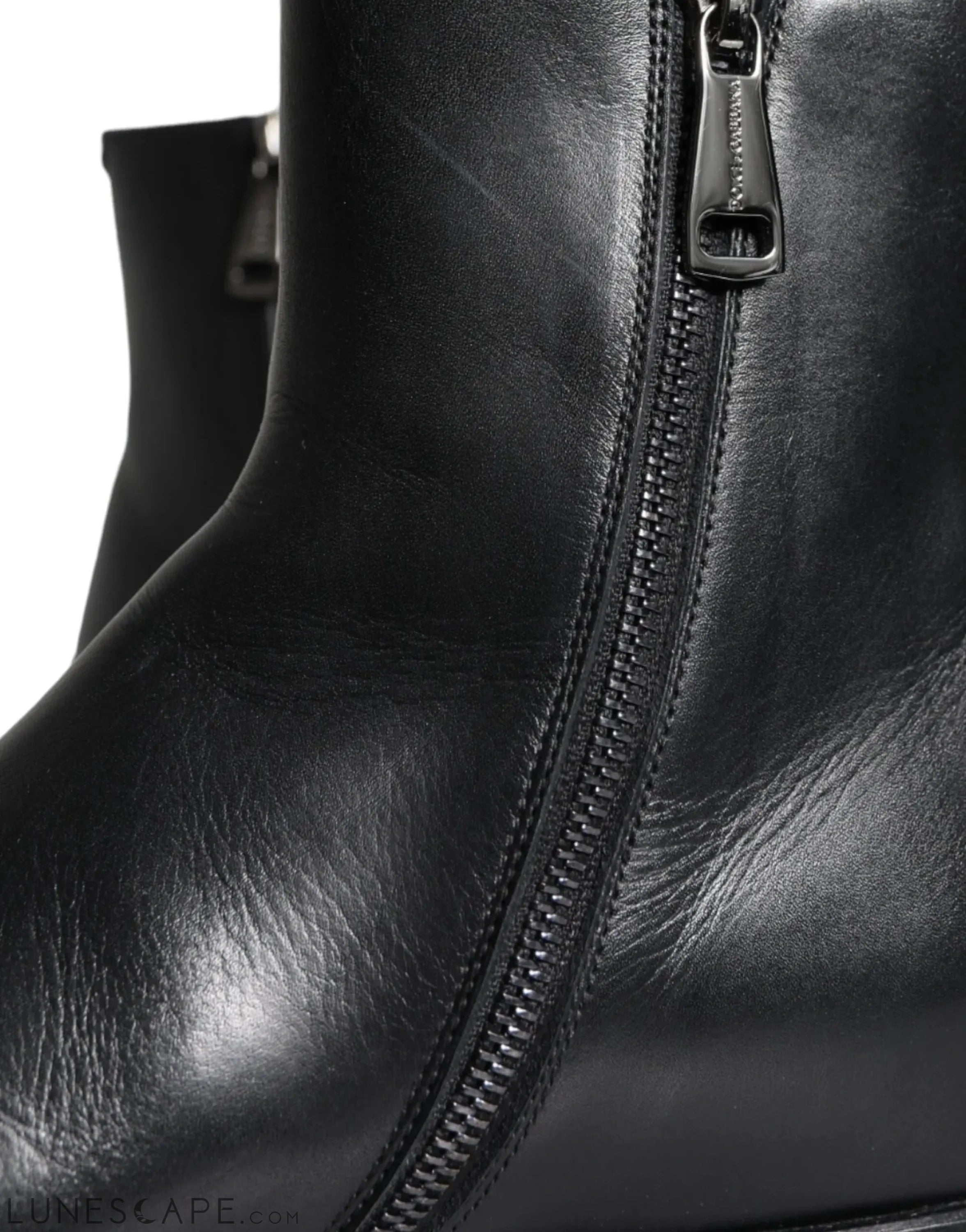 Dolce & Gabbana Black Calf Leather Men Ankle Boots Men LUNESCAPE