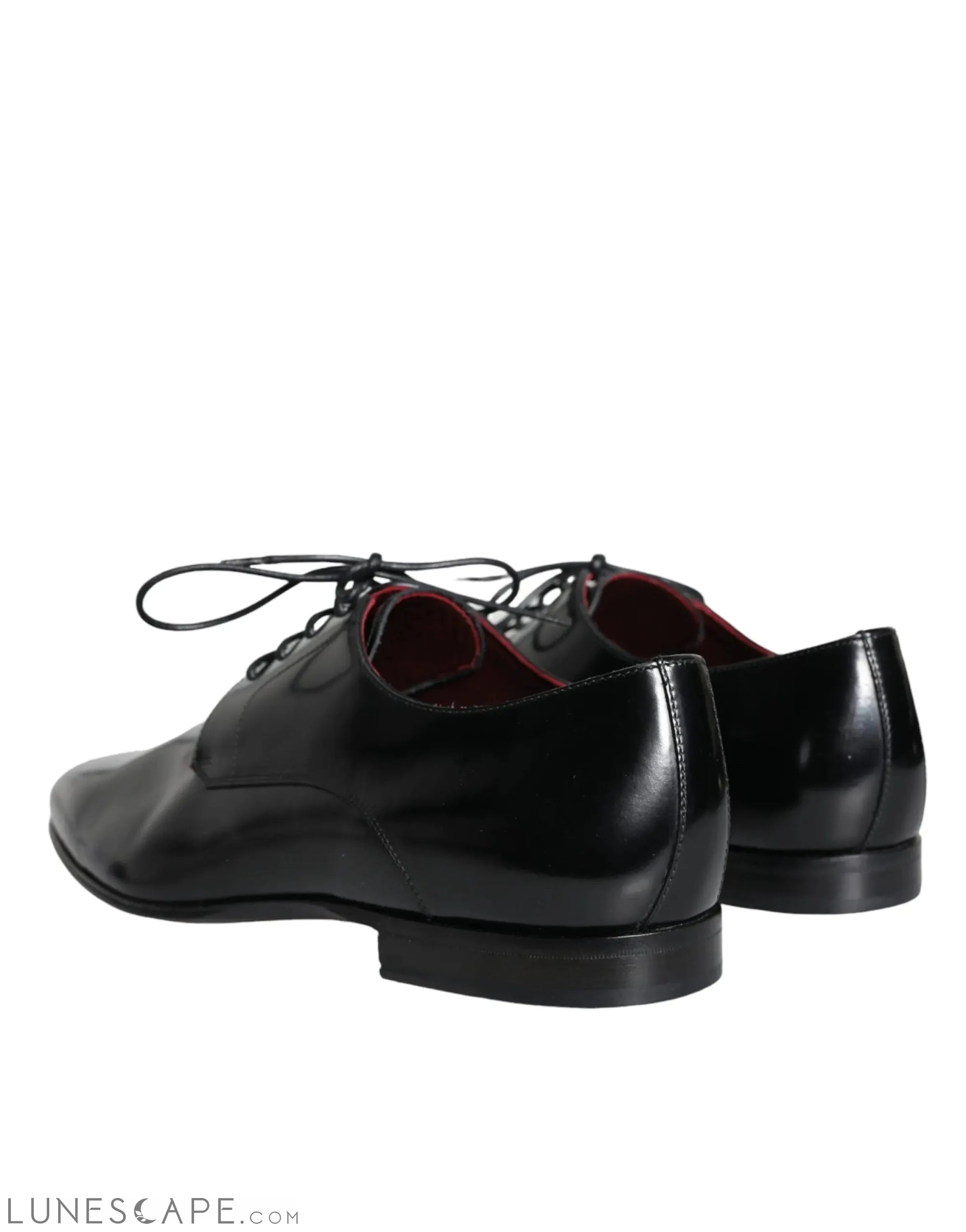 Dolce & Gabbana Black Calfskin Leather Derby Dress Men Shoes LUNESCAPE