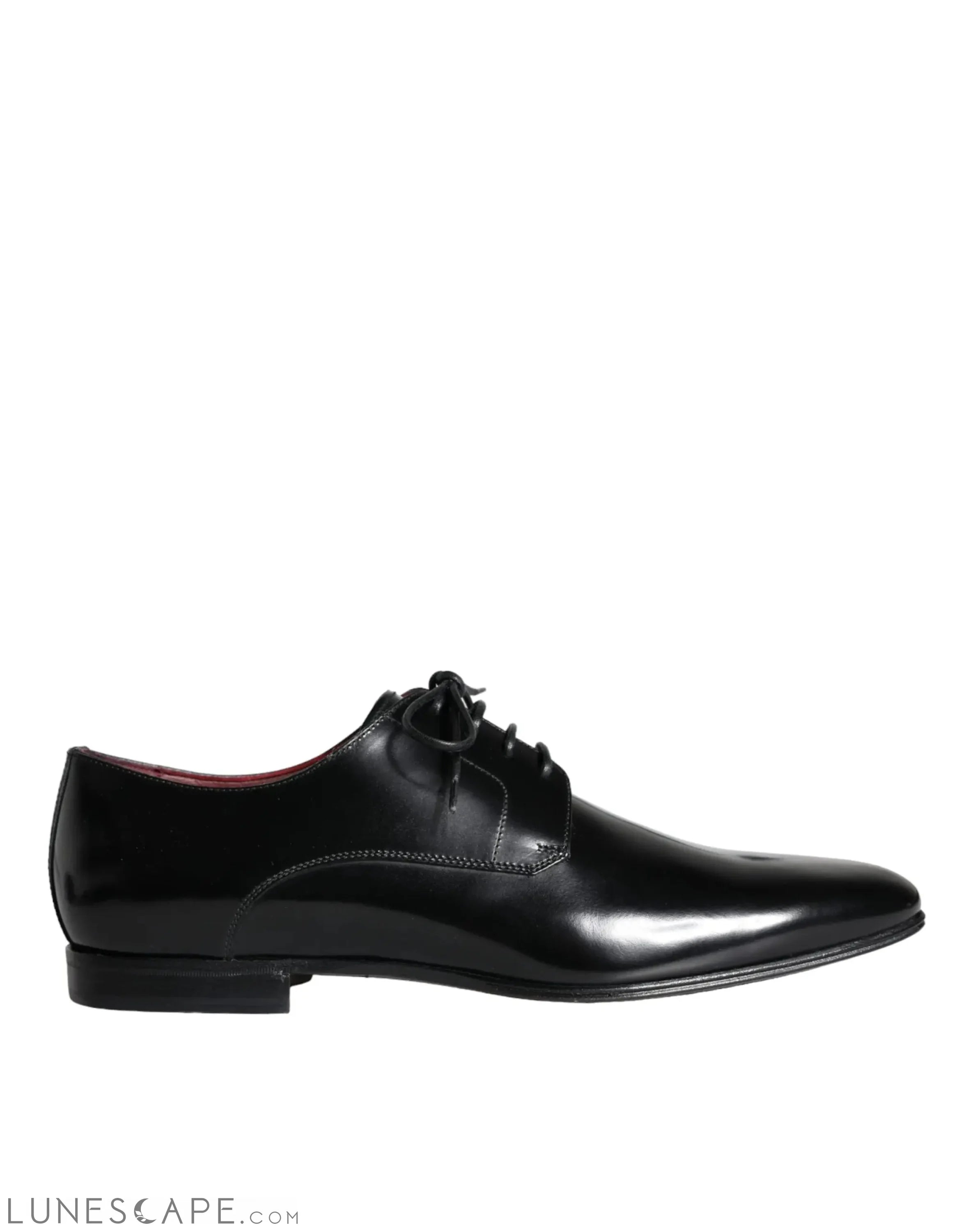 Dolce & Gabbana Black Calfskin Leather Derby Dress Men Shoes LUNESCAPE