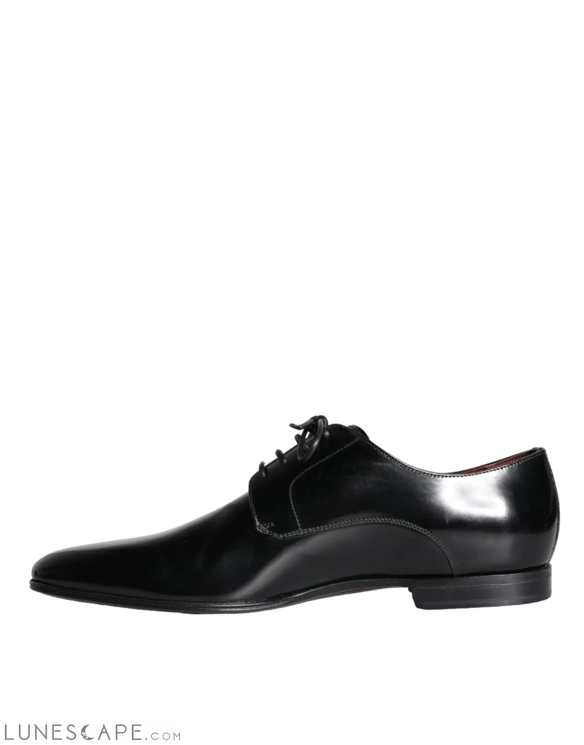 Dolce & Gabbana Black Calfskin Leather Derby Dress Men Shoes LUNESCAPE