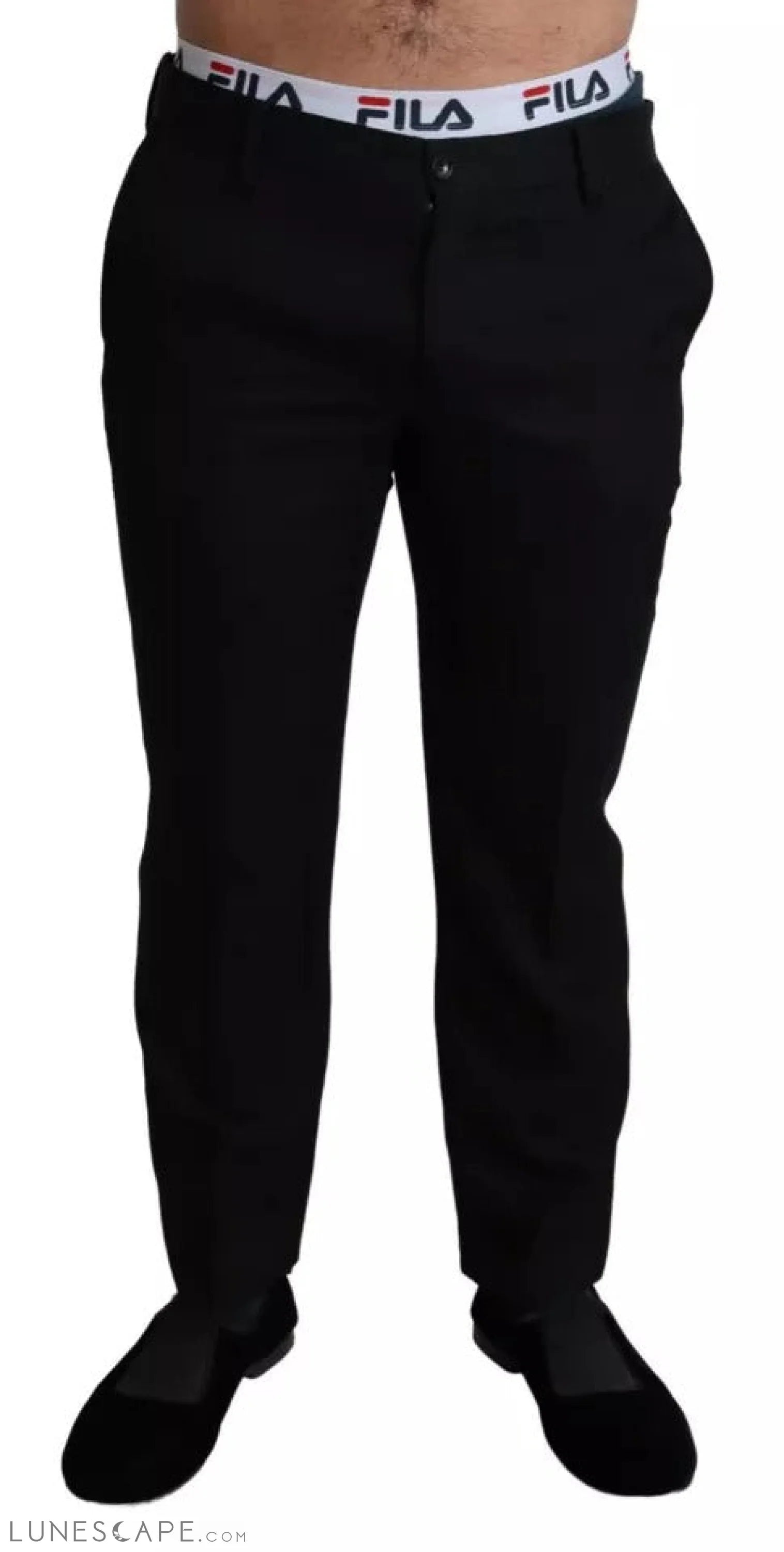 Dolce & Gabbana Black Cotton Stretch Dress Formal Pants LUNESCAPE
