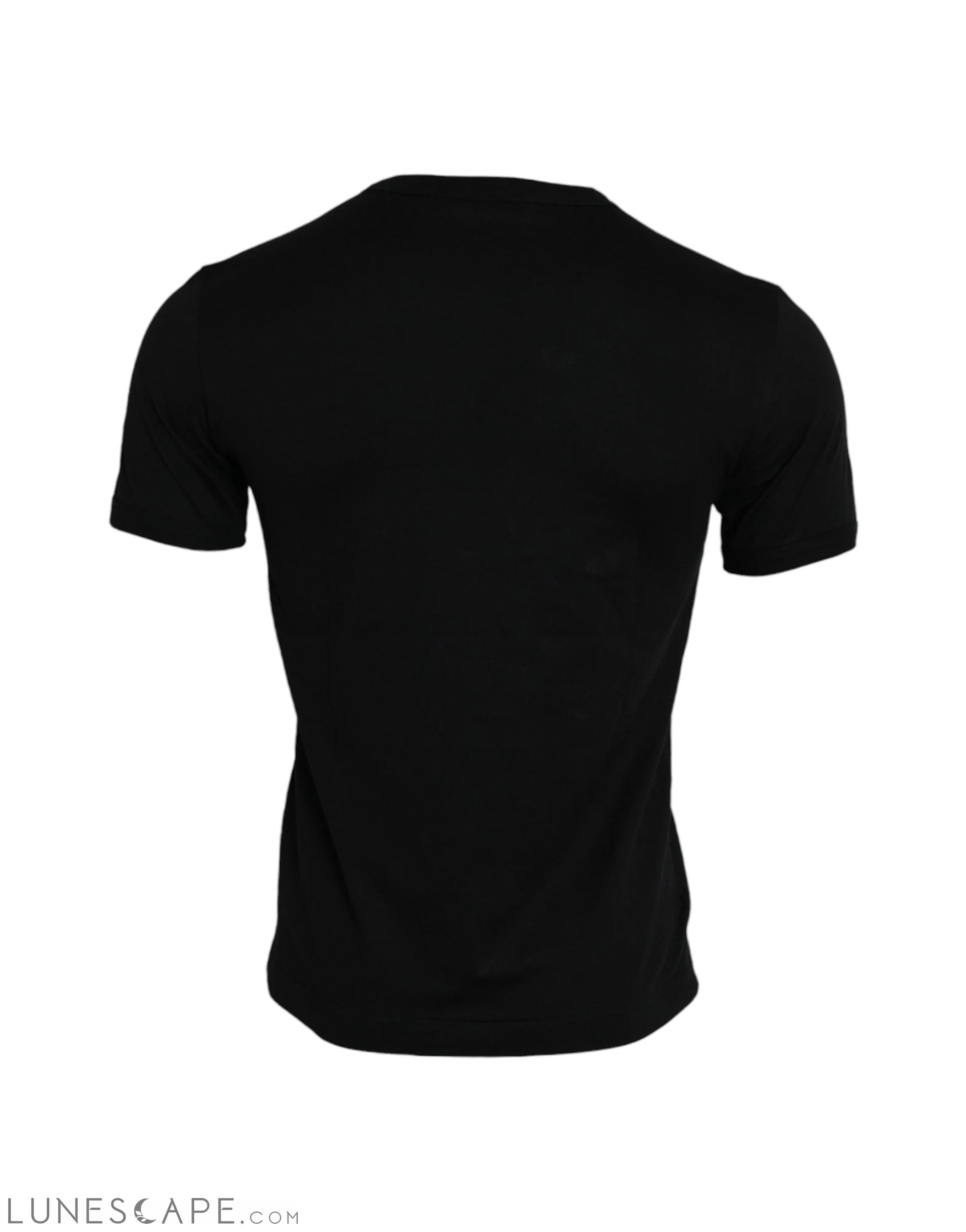 Dolce & Gabbana Black #DGFamily Cotton Crew Neck T-shirt LUNESCAPE