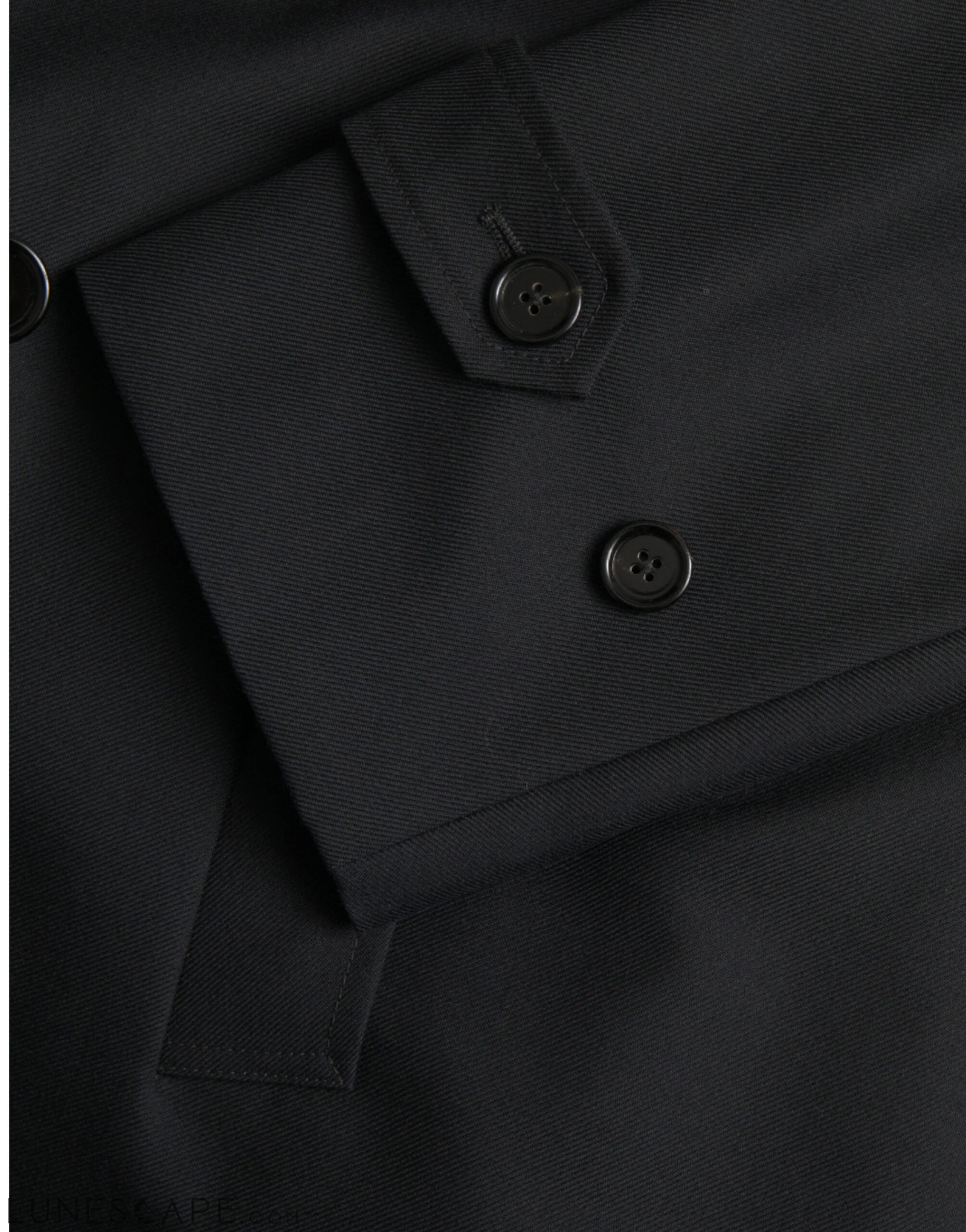 Dolce & Gabbana Black Double Breasted Trench Coat Jacket LUNESCAPE