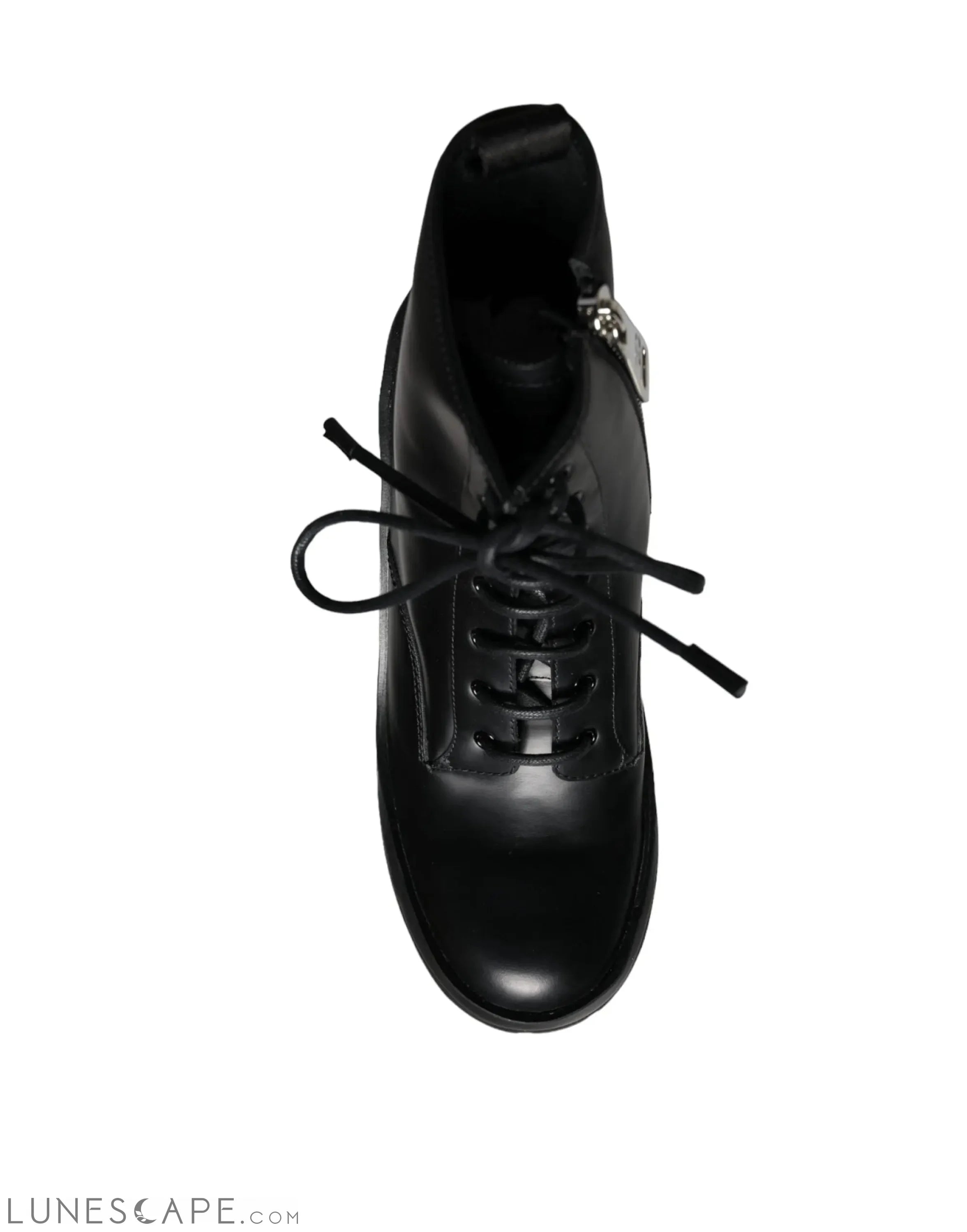 Dolce & Gabbana Black Lace Up Trekking Ankle Boots Men Shoes LUNESCAPE