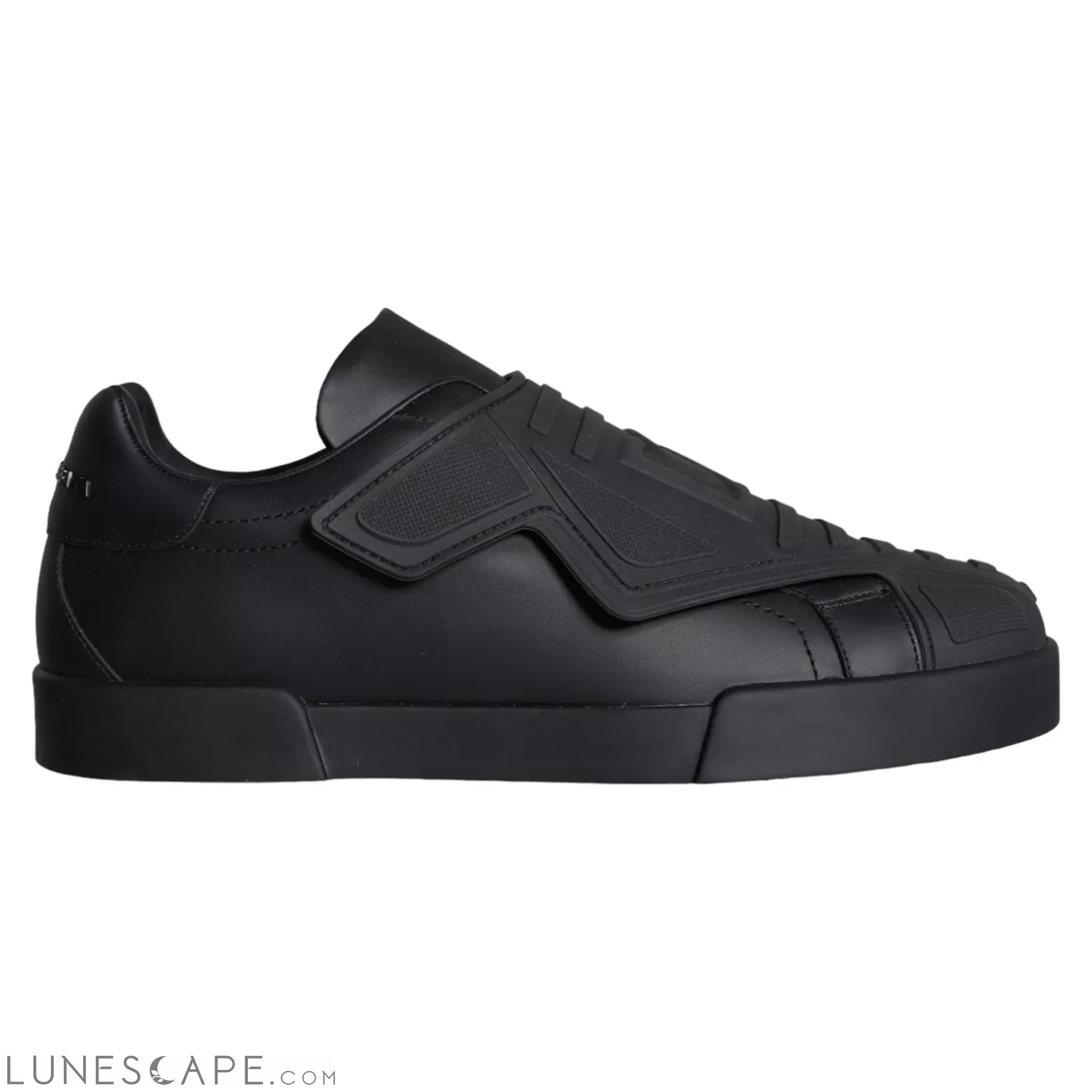 Dolce & Gabbana Black Lace Up Wave Low Top Sneakers Men Shoes LUNESCAPE