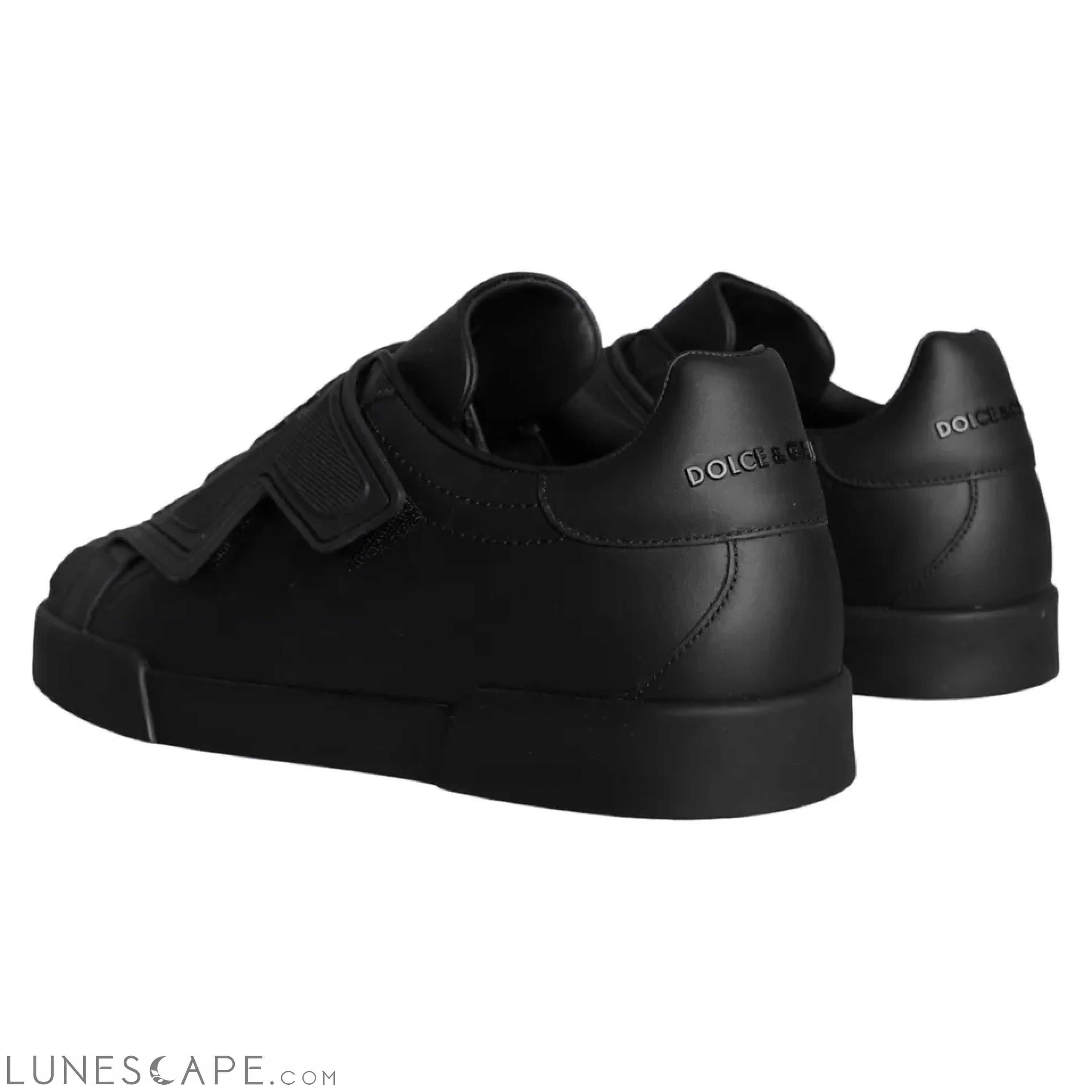 Dolce & Gabbana Black Lace Up Wave Low Top Sneakers Men Shoes LUNESCAPE