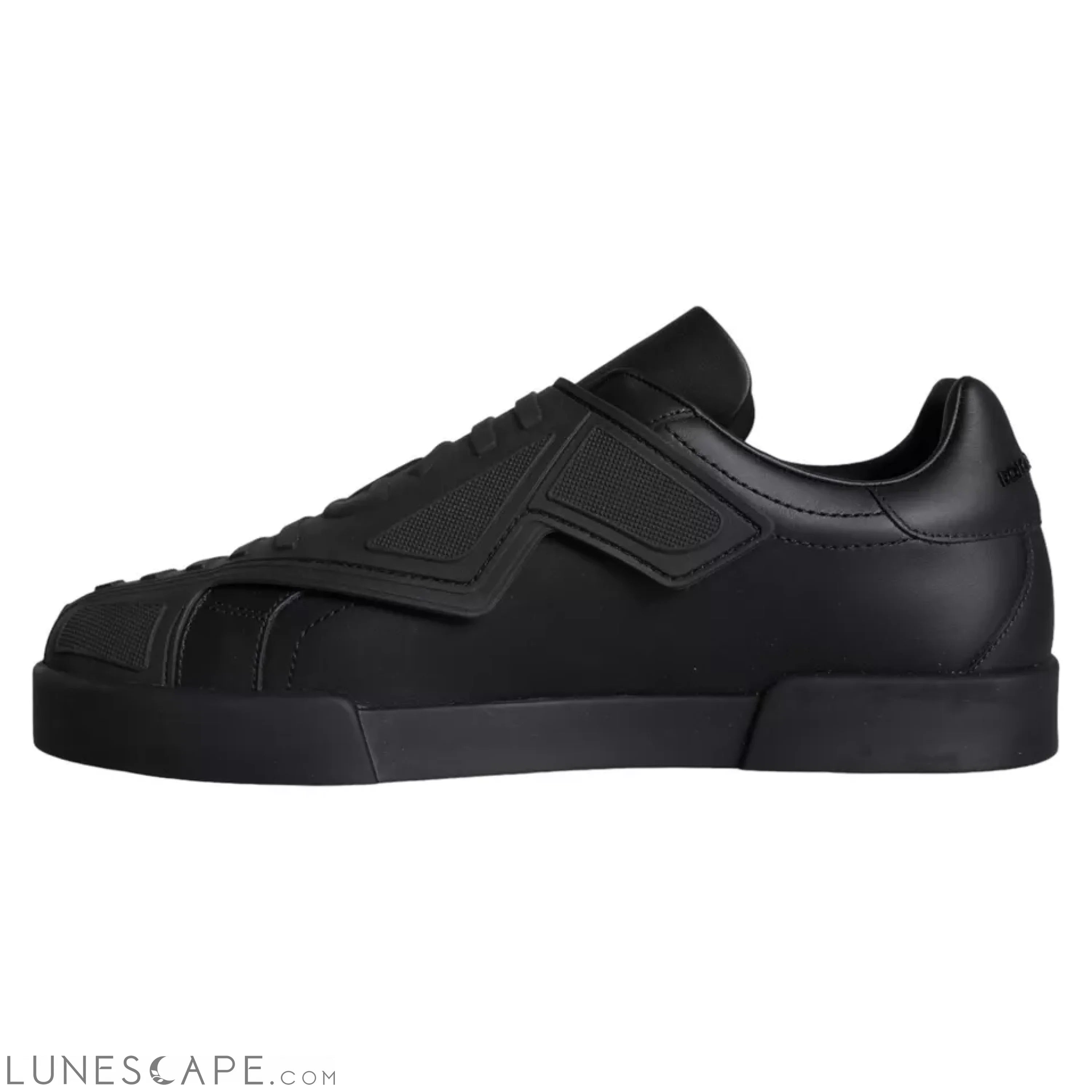 Dolce & Gabbana Black Lace Up Wave Low Top Sneakers Men Shoes LUNESCAPE