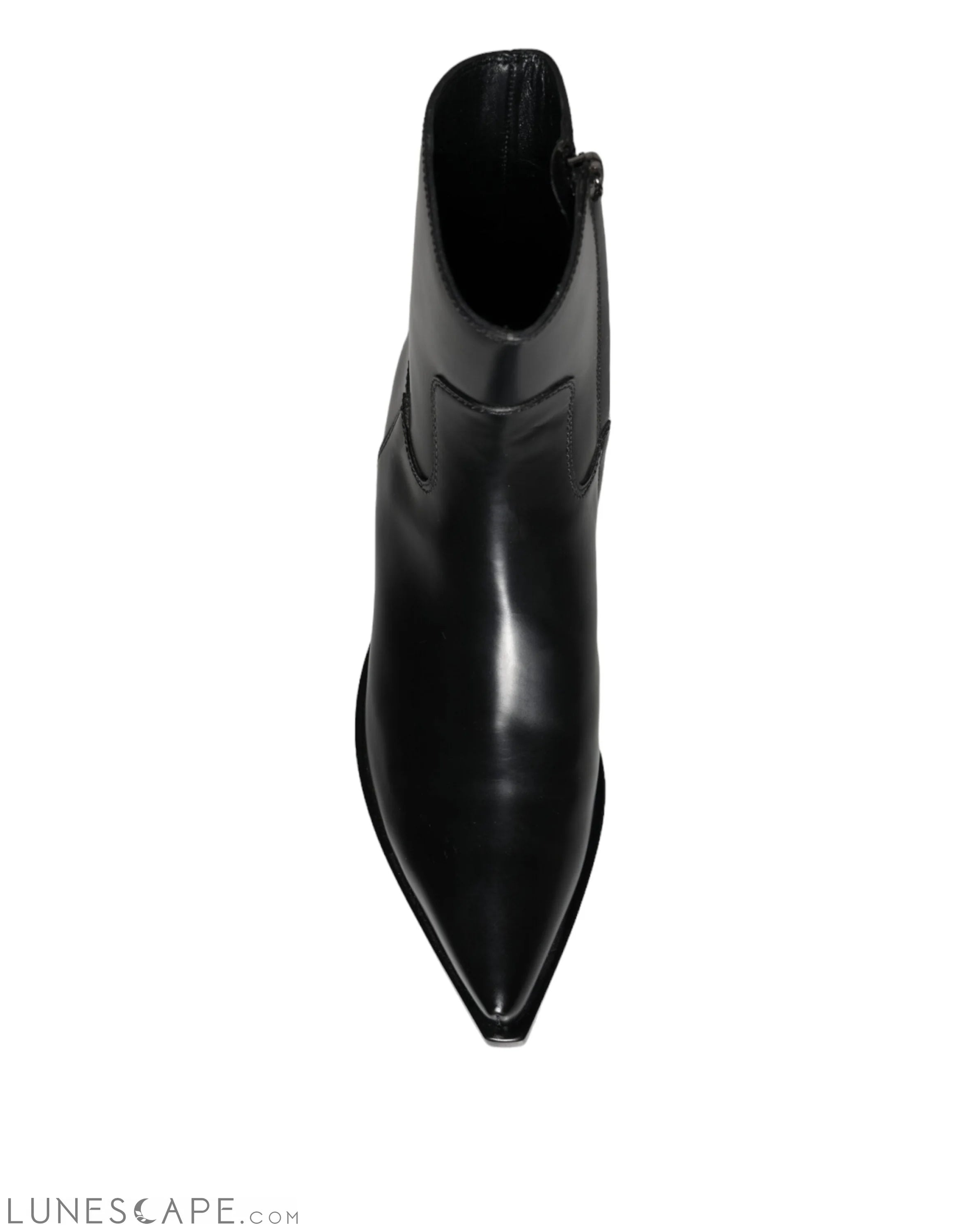 Dolce & Gabbana Black Leather Ankle Boots Booties Shoes LUNESCAPE