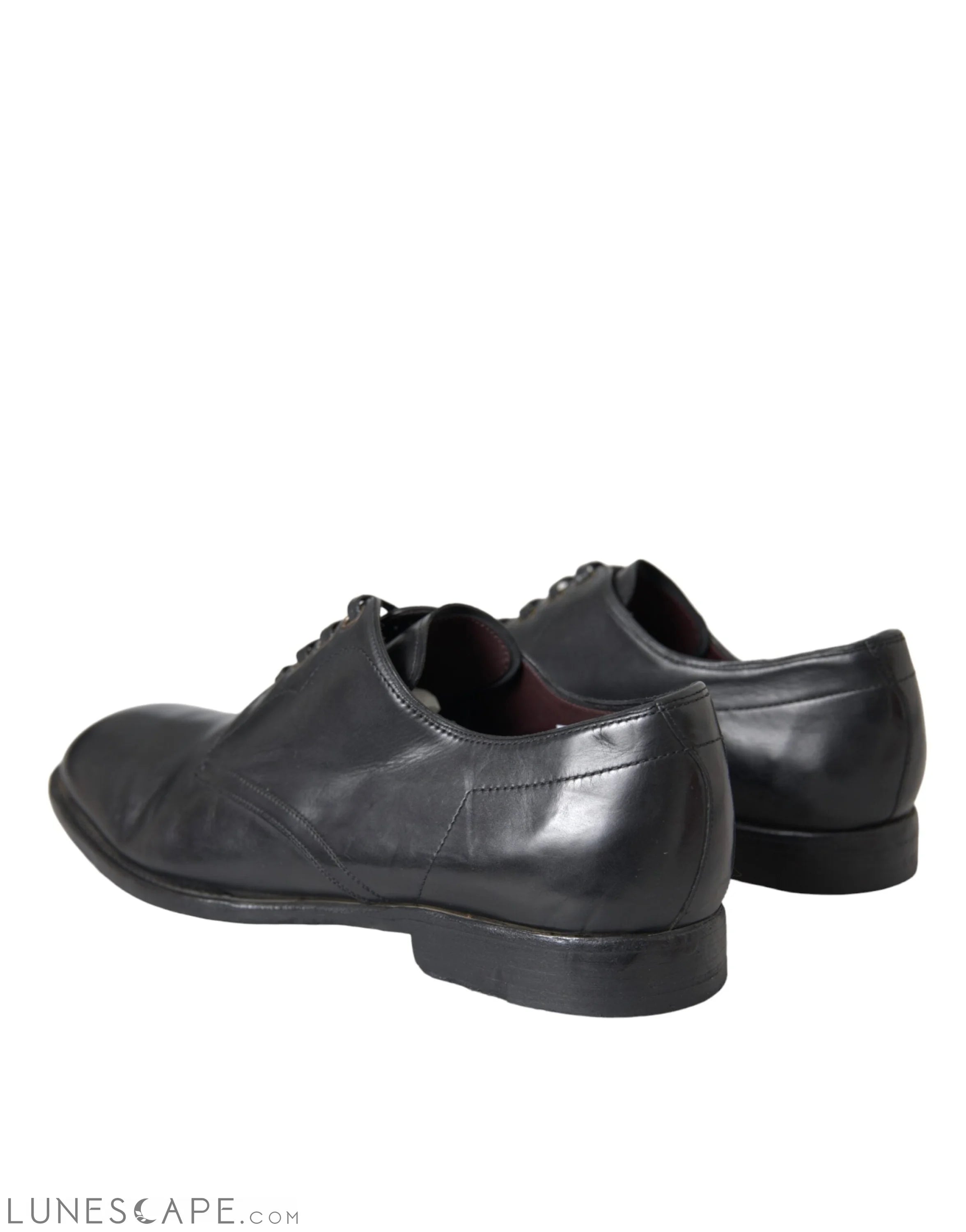 Dolce & Gabbana Black Leather Derby Formal Dress Men Shoes LUNESCAPE