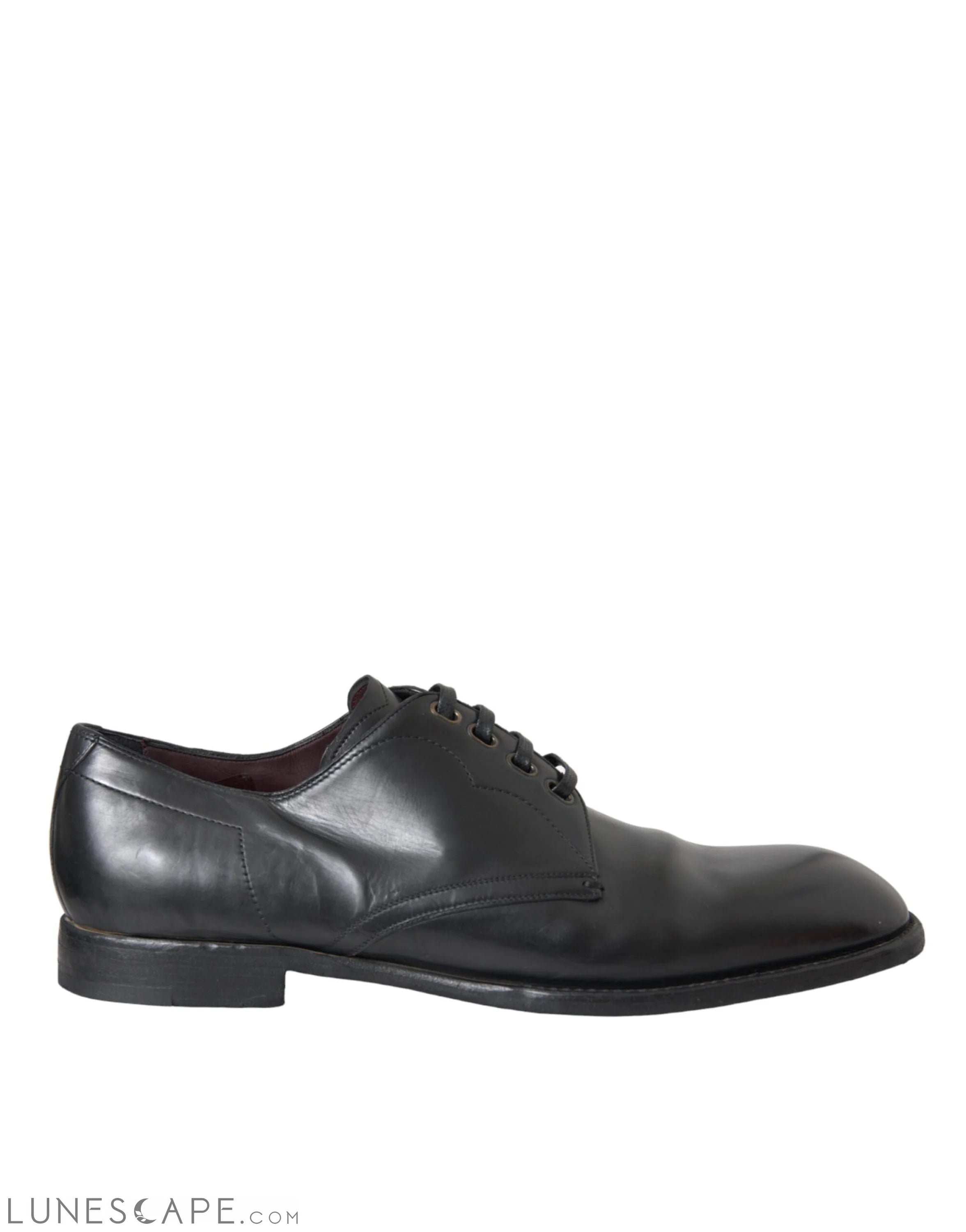 Dolce & Gabbana Black Leather Derby Formal Dress Men Shoes LUNESCAPE