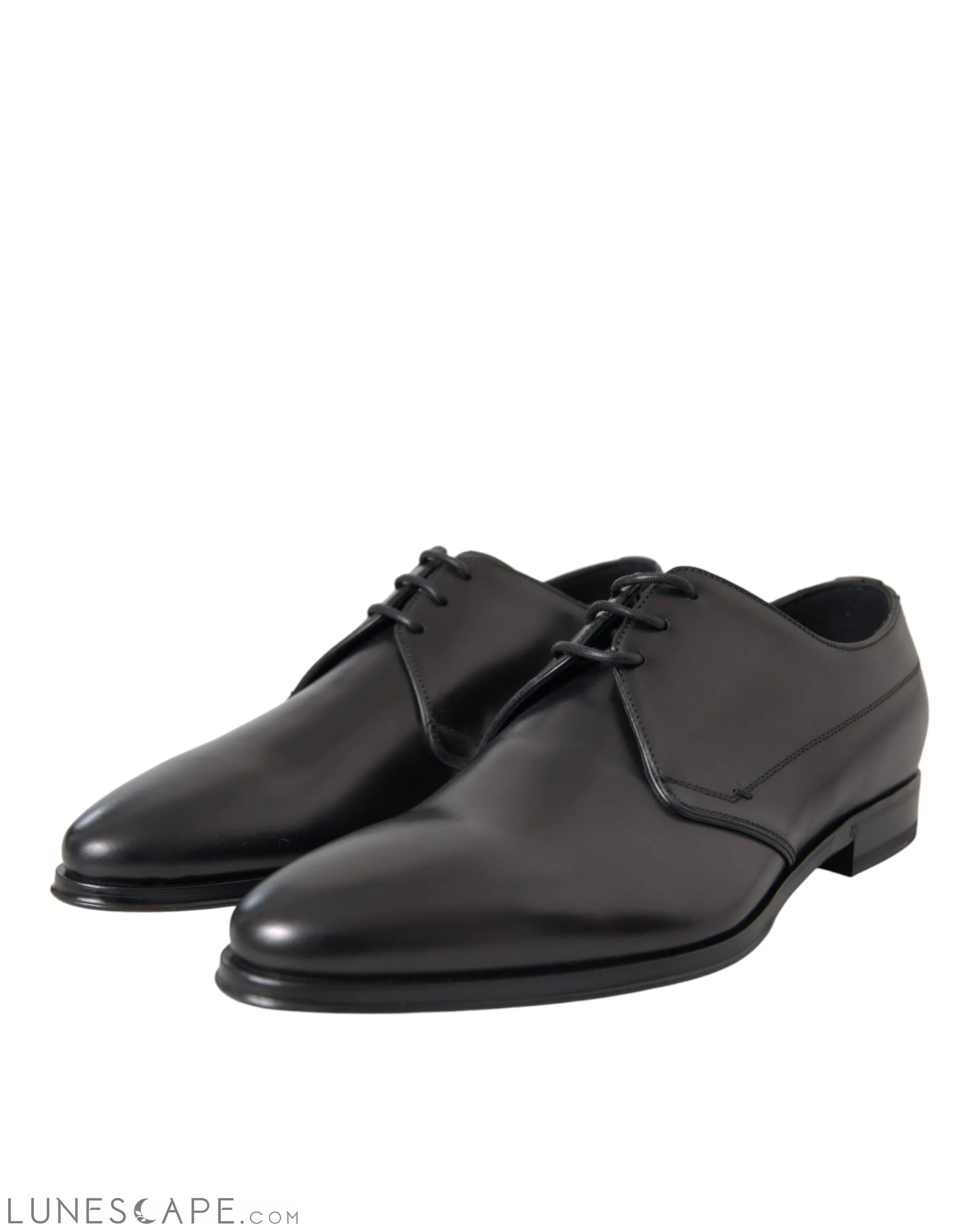 Dolce & Gabbana Black Leather Derby Formal Dress Men Shoes LUNESCAPE