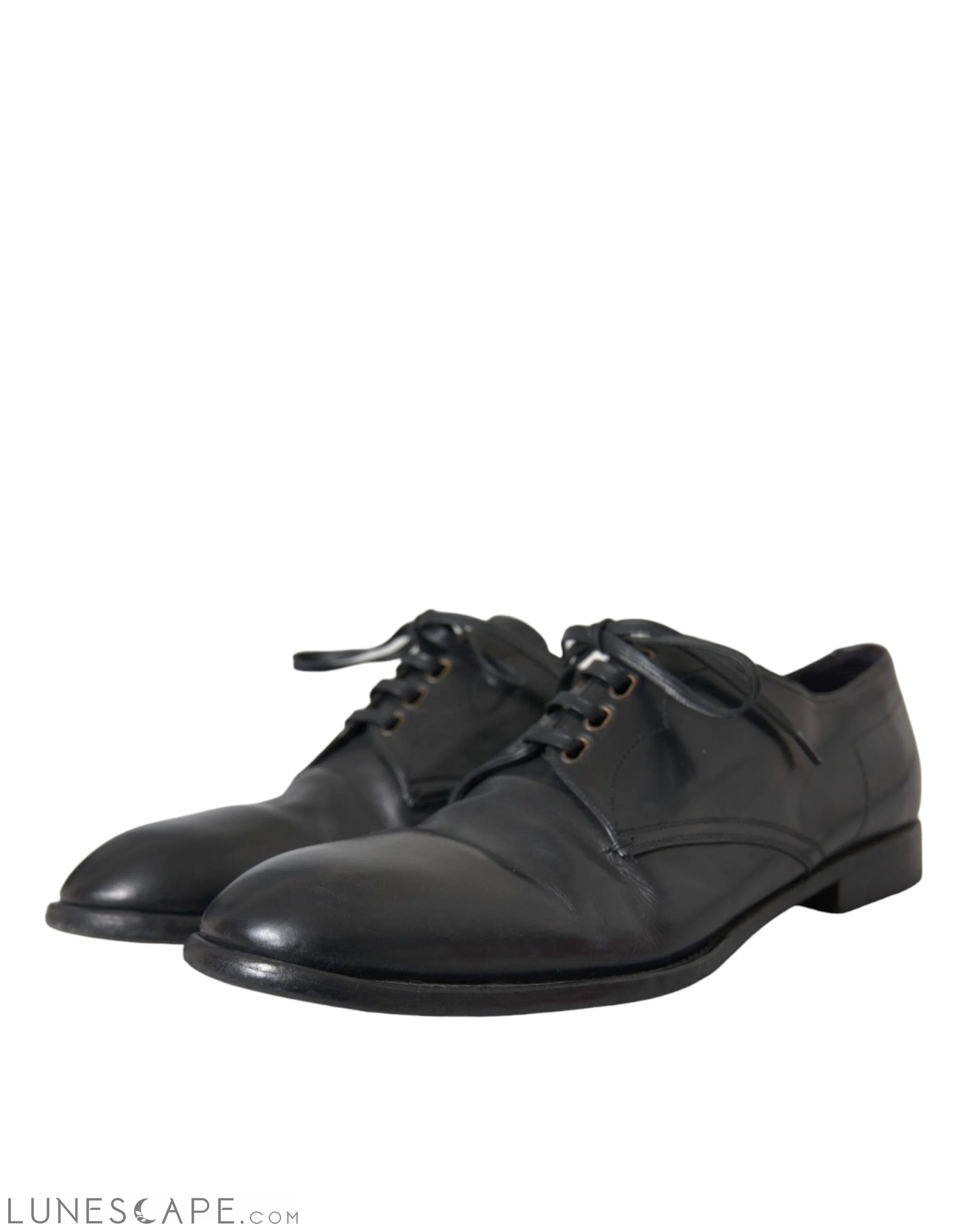 Dolce & Gabbana Black Leather Derby Formal Dress Men Shoes LUNESCAPE