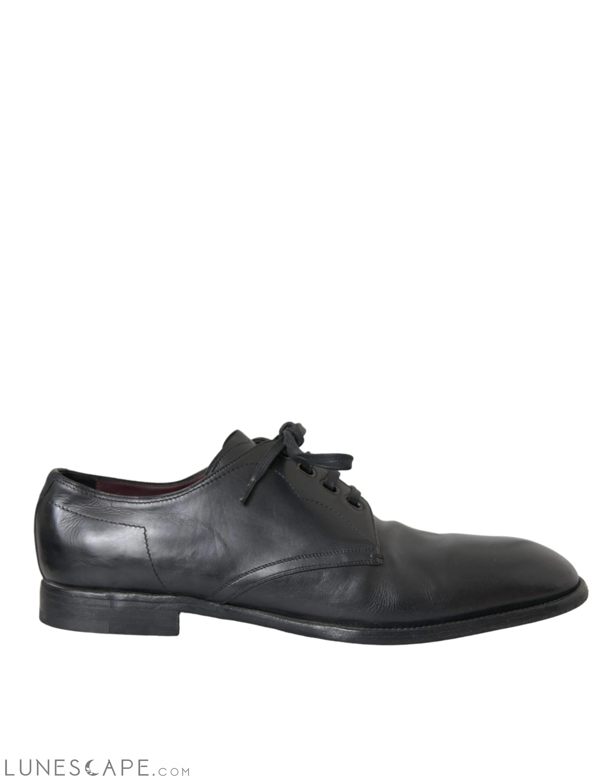 Dolce & Gabbana Black Leather Derby Formal Dress Men Shoes LUNESCAPE