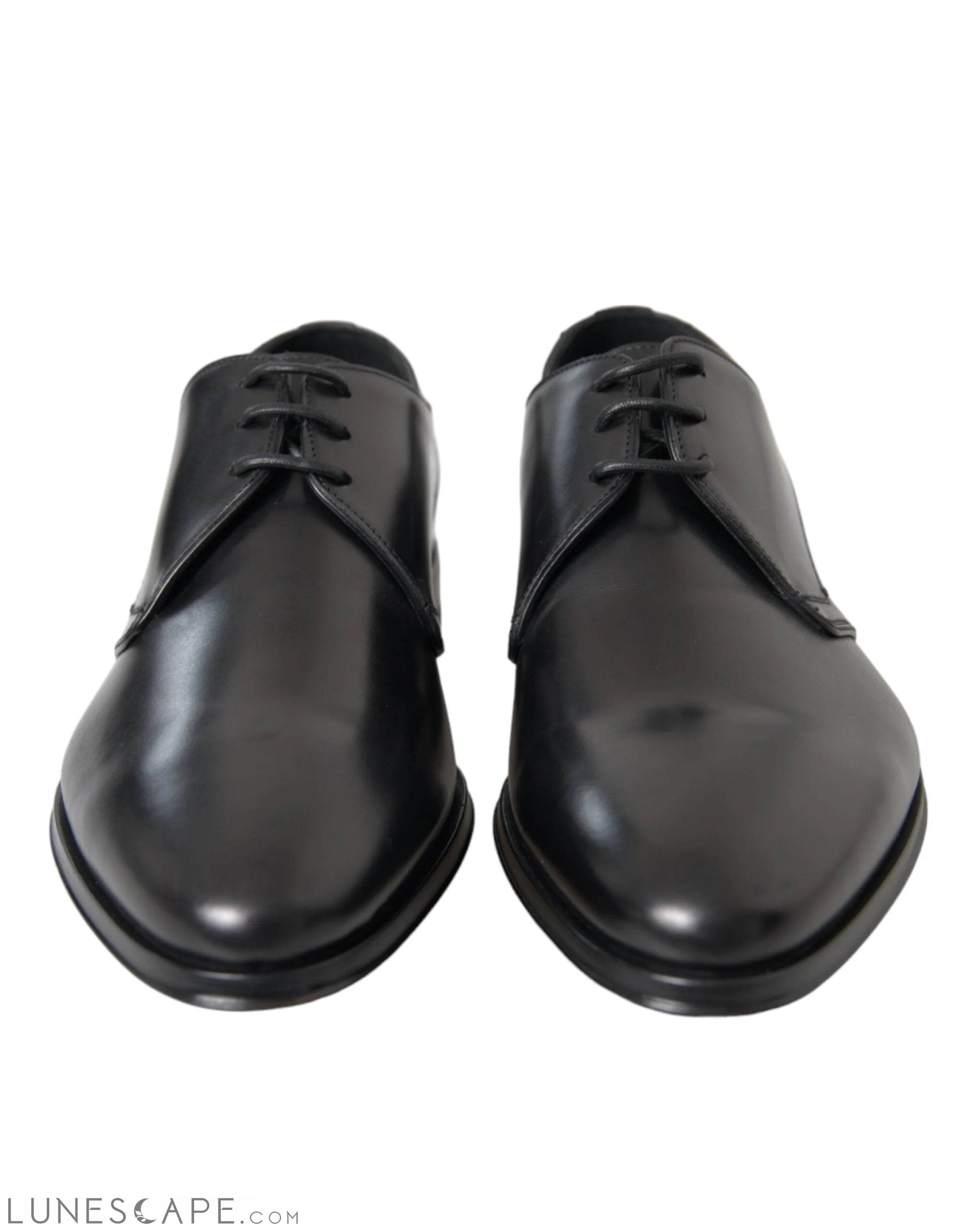 Dolce & Gabbana Black Leather Derby Formal Dress Men Shoes LUNESCAPE