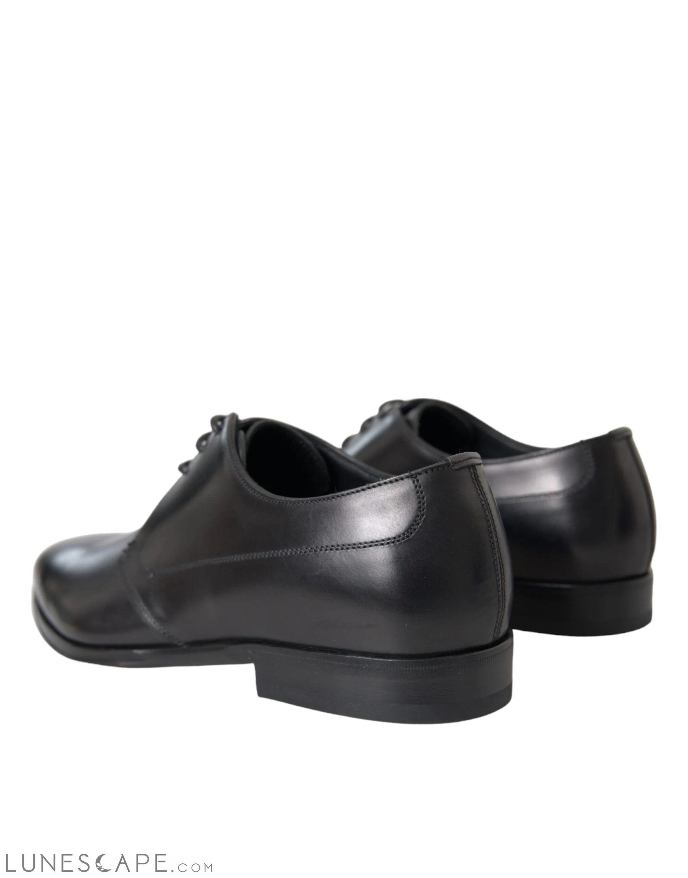 Dolce & Gabbana Black Leather Derby Formal Dress Men Shoes LUNESCAPE