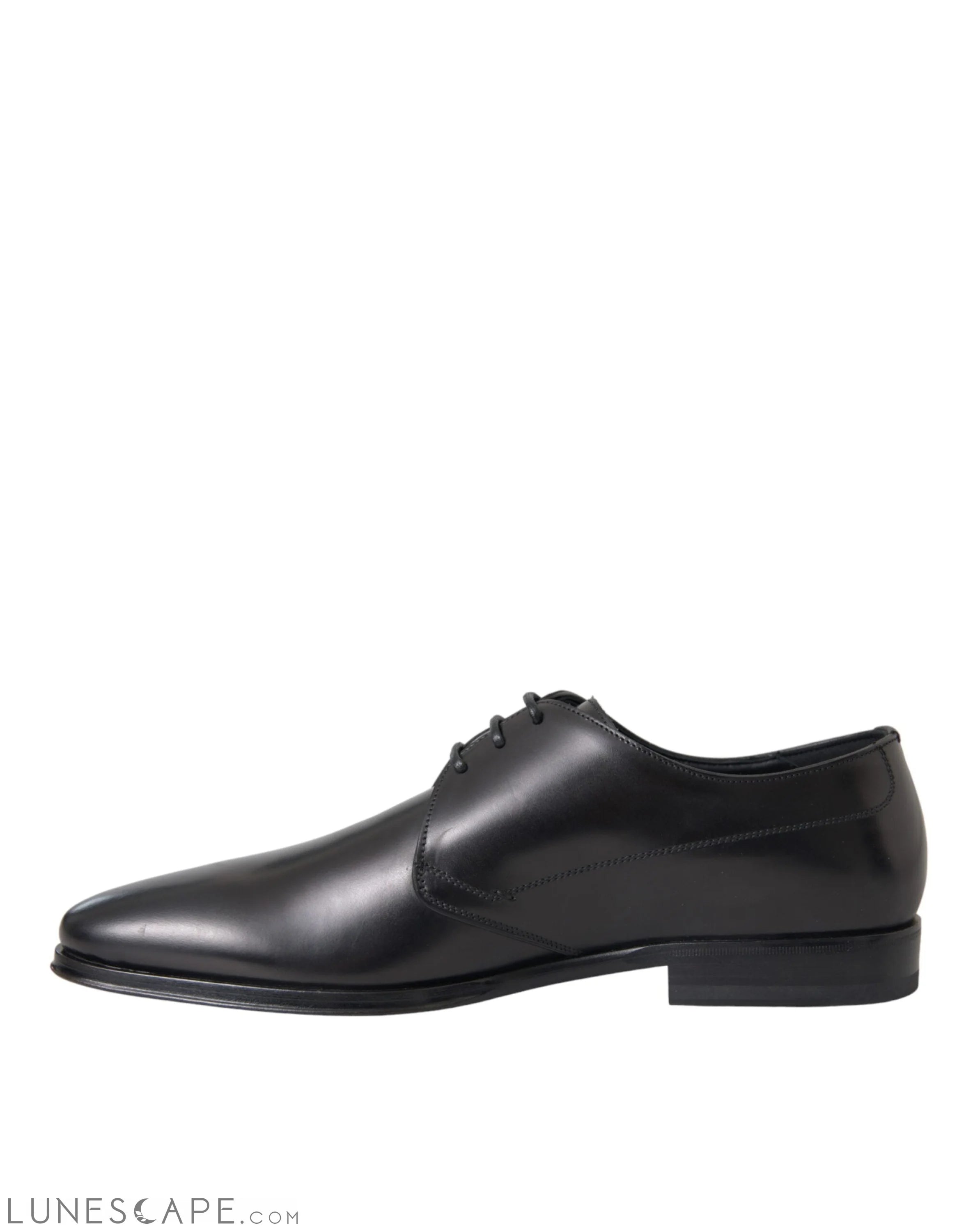 Dolce & Gabbana Black Leather Derby Formal Dress Men Shoes LUNESCAPE