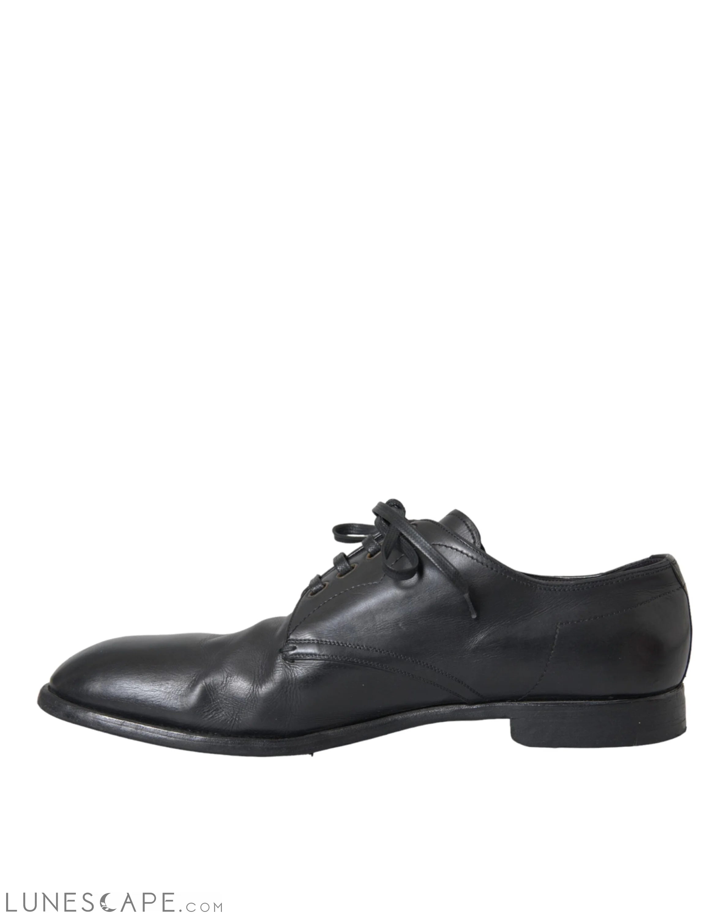 Dolce & Gabbana Black Leather Derby Formal Dress Men Shoes LUNESCAPE